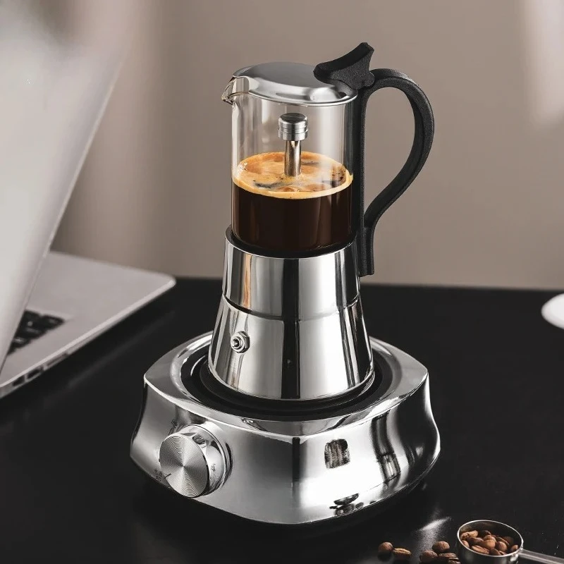 Electric Ceramic Stove Heating Base 220V Visual Glass Double Valve Mocha Pot Italian Concentrated Extraction Coffee Pot
Electric Ceramic Stove Heating Base 220V Visual Glass Double Valve Mocha Pot Italian Concentrated Extraction Coffee Pot