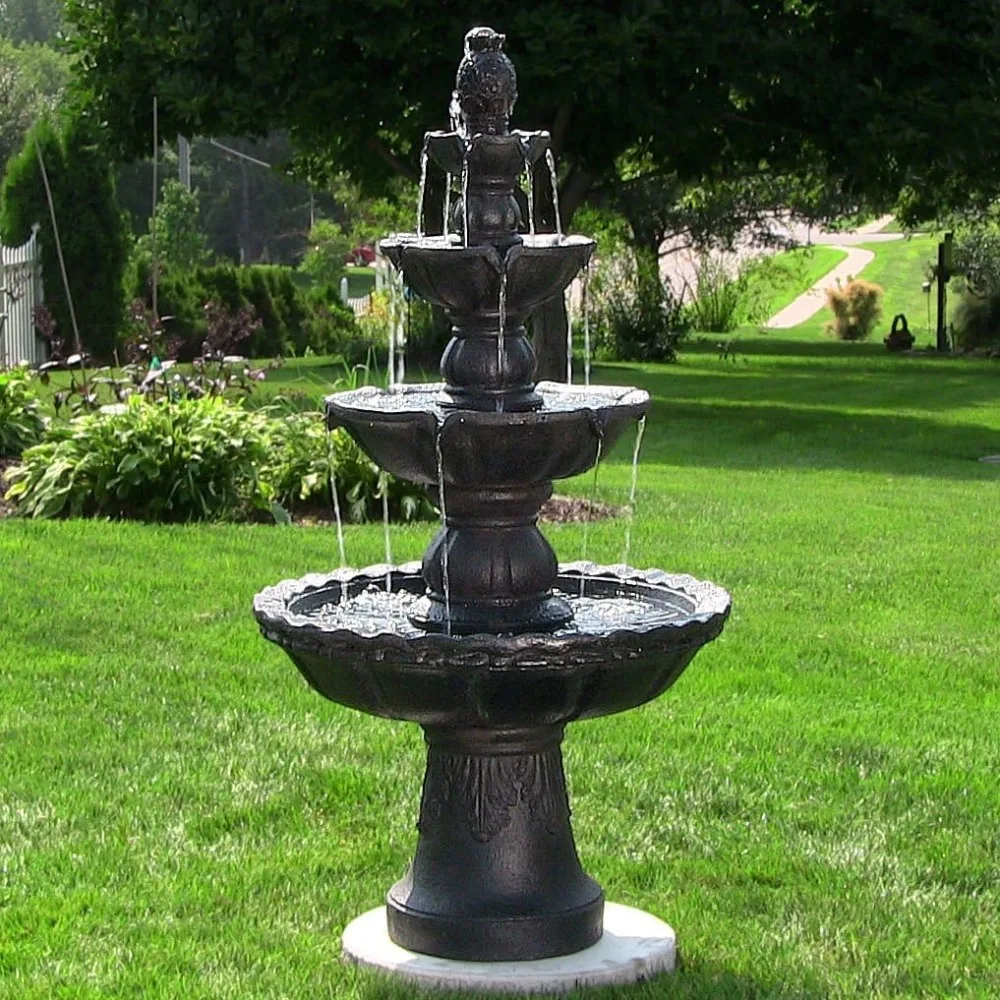 Tool Pineapple 52-Inch 4-Tier Outdoor Water Fountain - Tall Outdoor Fountain for Garden, Patio or Yard - Black 
Tool Pineapple 52-Inch 4-Tier Outdoor Water Fountain - Tall Outdoor Fountain for Garden, Patio or Yard - Black