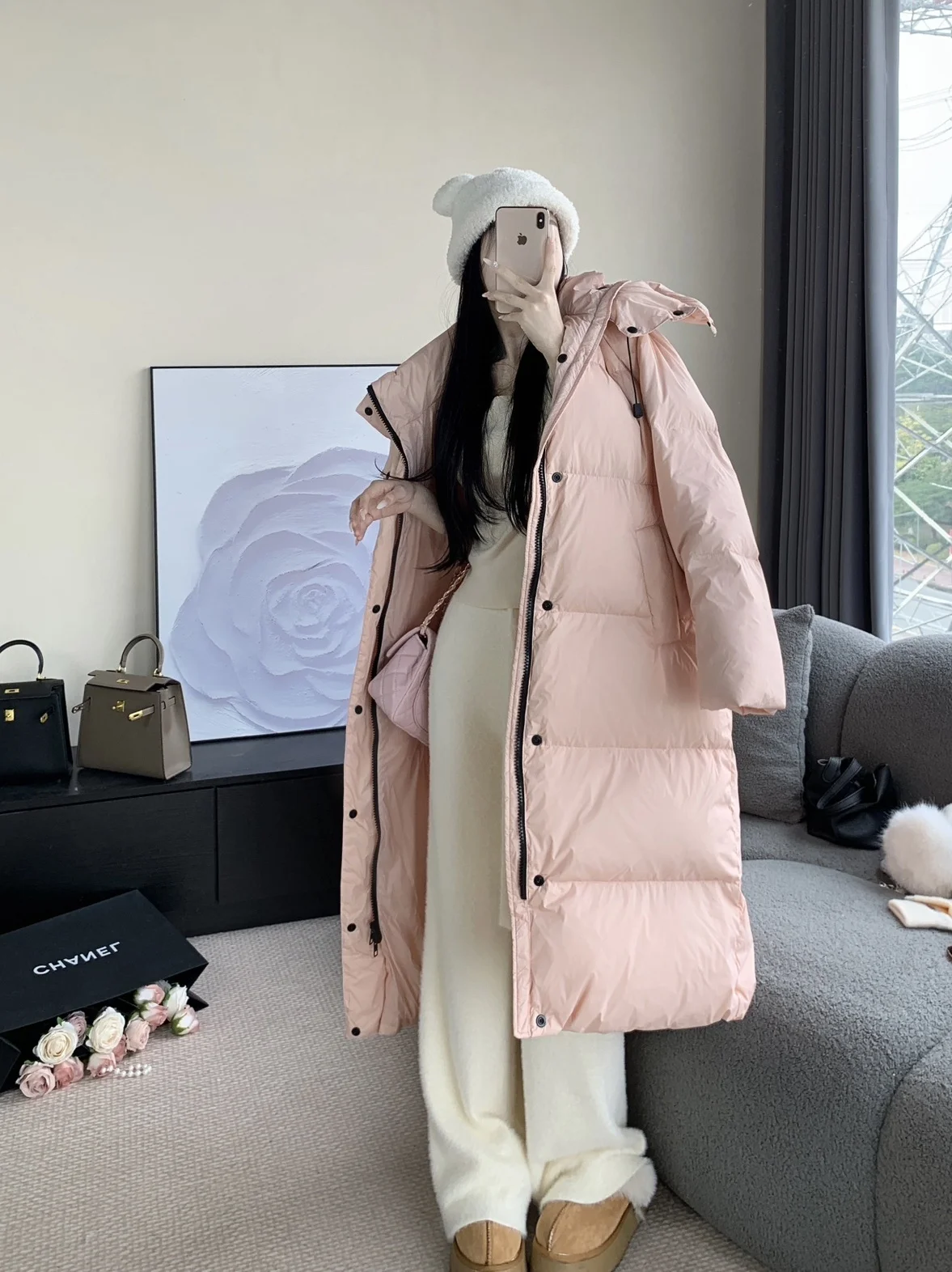 Beloved Thousand Gold Pink over Knee Long down Jacket Loose Thick Warm Cotton Simple Atmosphere Outerwear Women's Fashion
Beloved Thousand Gold Pink over Knee Long down Jacket Loose Thick Warm Cotton Simple Atmosphere Outerwear Women's Fashion