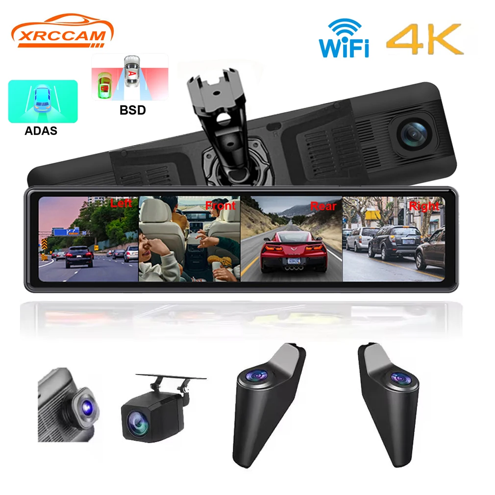 4 Channels Dash Cam For Cars, 360° panoramic monitoring Front Left Right And Rear 4K+1080P+1080P+1080P With Wifi APP ADAS BSD
4 Channels Dash Cam For Cars, 360° panoramic monitoring Front Left Right And Rear 4K+1080P+1080P+1080P With Wifi APP ADAS BSD