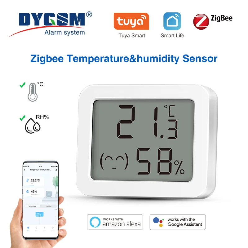 Tuya Zigbee Smart Mini LCD Temperature Humidity Sensor APP Remote Control Thermometer via Smart Life For Smart Home for Alexa
Tuya Zigbee Smart Mini LCD Temperature Humidity Sensor APP Remote Control Thermometer via Smart Life For Smart Home for Alexa