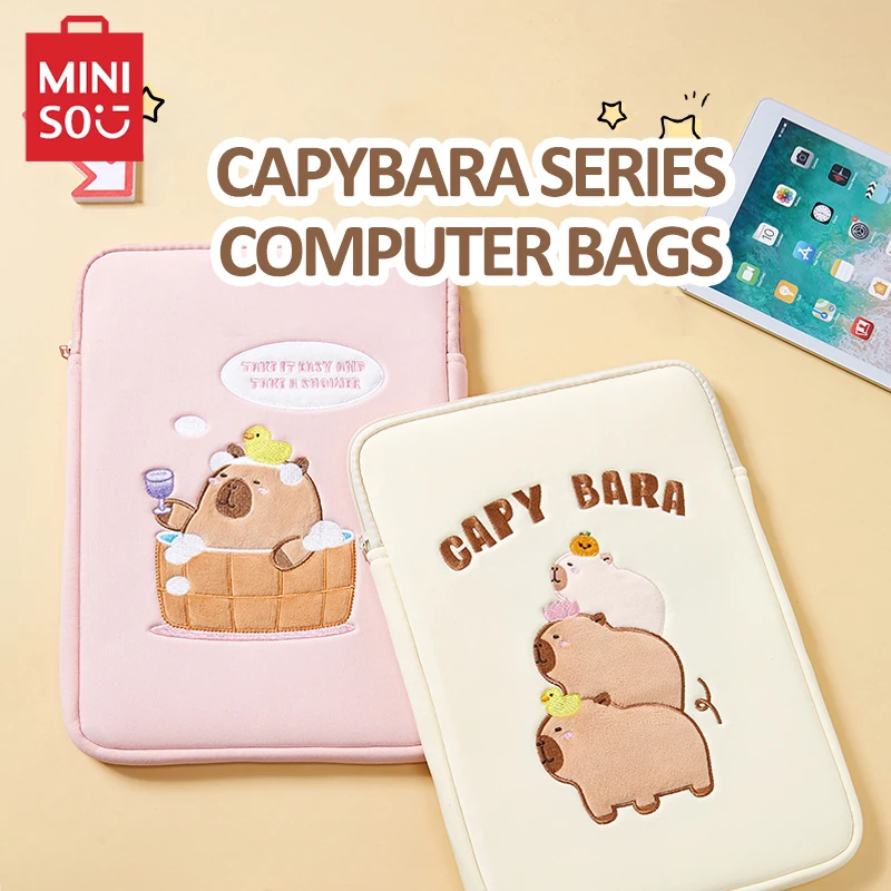 Сумка MINISO для планшета с изображением капибары, бежевая, розовая, Пылезащитная, амортизирующая, мягкая, в подарок
Сумка MINISO для планшета с изображением капибары, бежевая, розовая, Пылезащитная, амортизирующая, мягкая, в подарок
