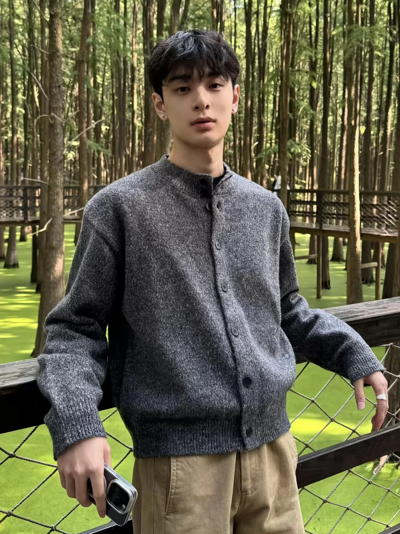 Свободный крой, круглый вязаный свитер, мужской повседневный свитер, осень-зима, универсальный длинный свек, термоцветный открытый кардиган
Свободный крой, круглый вязаный свитер, мужской повседневный свитер, осень-зима, универсальный длинный свек, термоцветный открытый кардиган