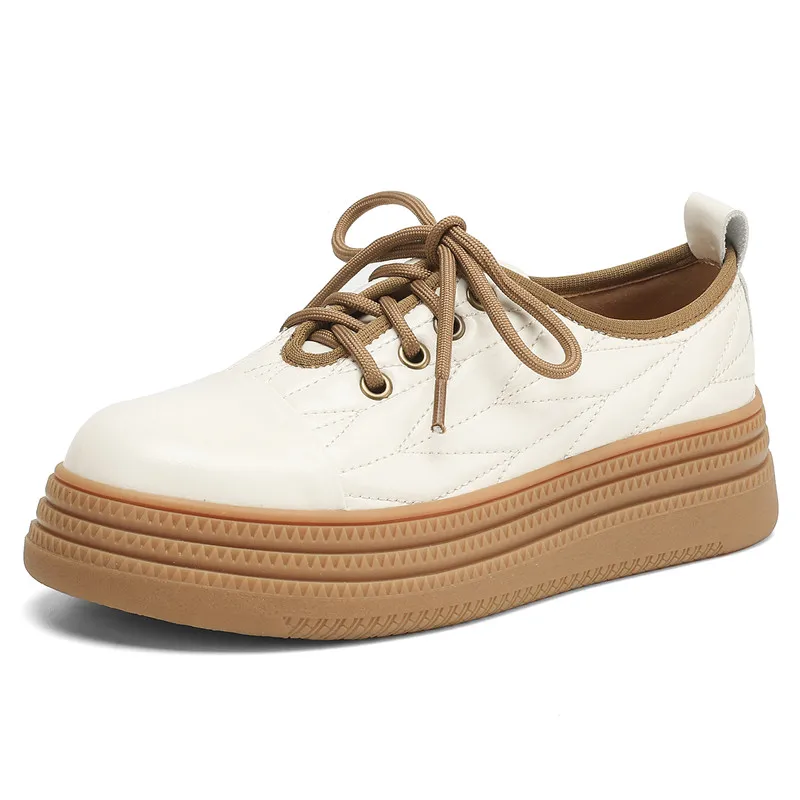 Embroidered Fashion Quality Charm Casual Flat Shoes Cowhide Leather Elegant Comfortable Thick Soled Lace Up Deep Cut Single Shoe
Embroidered Fashion Quality Charm Casual Flat Shoes Cowhide Leather Elegant Comfortable Thick Soled Lace Up Deep Cut Single Shoe