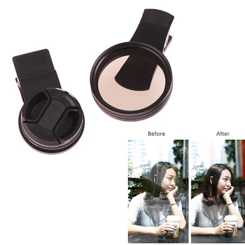 37/52mm CPL Filter Circular Camera Black Accessories Universal With Clip Portable Professional Phone Polarizer Wide Angle Lens