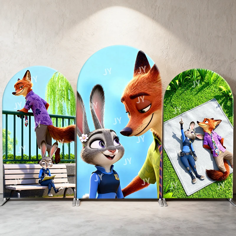 Zootopia Judy & Nick Arch Backdrop Cover Urban Picnic Theme Cute Cartoon Birthday & Baby Shower Photo Booth Decor
Zootopia Judy & Nick Arch Backdrop Cover Urban Picnic Theme Cute Cartoon Birthday & Baby Shower Photo Booth Decor