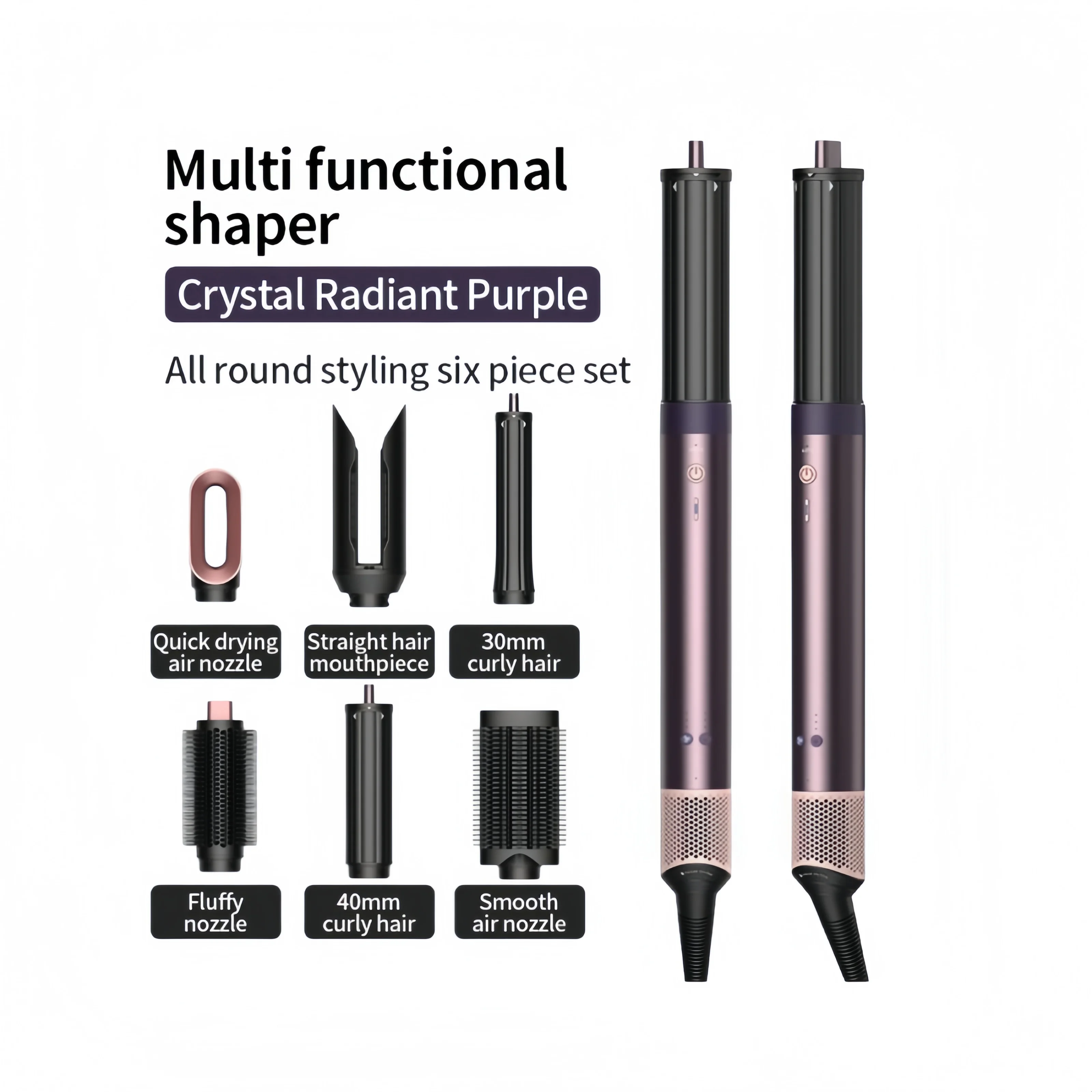 High-Speed Hair Dryer 6 in 1 Set 150000 RPM Ionic Blow Dryer with Diffuser Fast Drying for Thick Curly Hair Women Gift
High-Speed Hair Dryer 6 in 1 Set 150000 RPM Ionic Blow Dryer with Diffuser Fast Drying for Thick Curly Hair Women Gift
