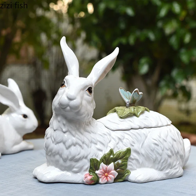 Ceramic Animal Ornaments Handmade Zodiac Rabbit Storage Jar Storage Box Food Organizer Storage Bottle Decoration Crafts Gift
Ceramic Animal Ornaments Handmade Zodiac Rabbit Storage Jar Storage Box Food Organizer Storage Bottle Decoration Crafts Gift