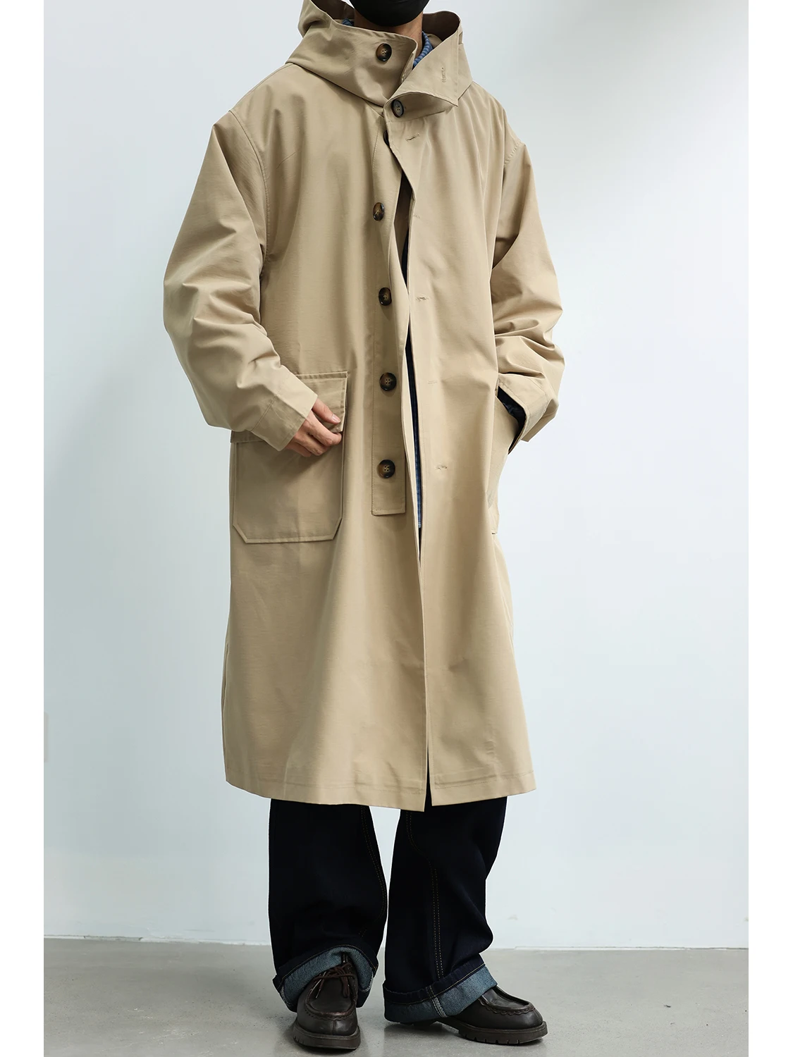 Пальто в японском ретро-стиле LH Store, унисекс, осеннее, с капюшоном, воротником-стойкой, свободное, повседневное, до колен
Пальто в японском ретро-стиле LH Store, унисекс, осеннее, с капюшоном, воротником-стойкой, свободное, повседневное, до колен