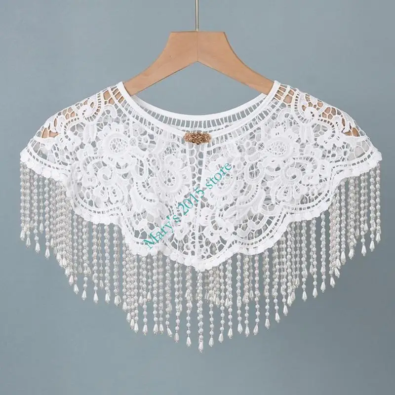 Traditional Chinese Embroidered Shoulder Wrap Scarf Shawl With Beaded Pearls Ornaments Ethnic Hollow Design Short Cloak
Traditional Chinese Embroidered Shoulder Wrap Scarf Shawl With Beaded Pearls Ornaments Ethnic Hollow Design Short Cloak