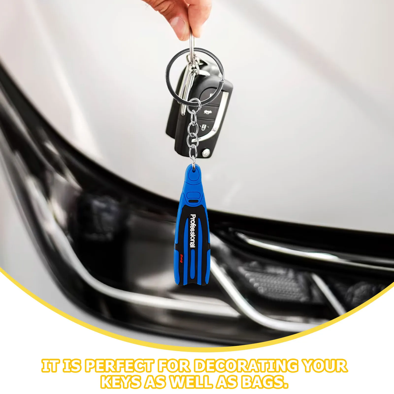 Креативный брелок для дайвинга: силикон и цинковый сплав, элегантный кулон в виде ласты для любителей подводного плавания, для сумок и рюкзаков
Креативный брелок для дайвинга: силикон и цинковый сплав, элегантный кулон в виде ласты для любителей подводного плавания, для сумок и рюкзаков