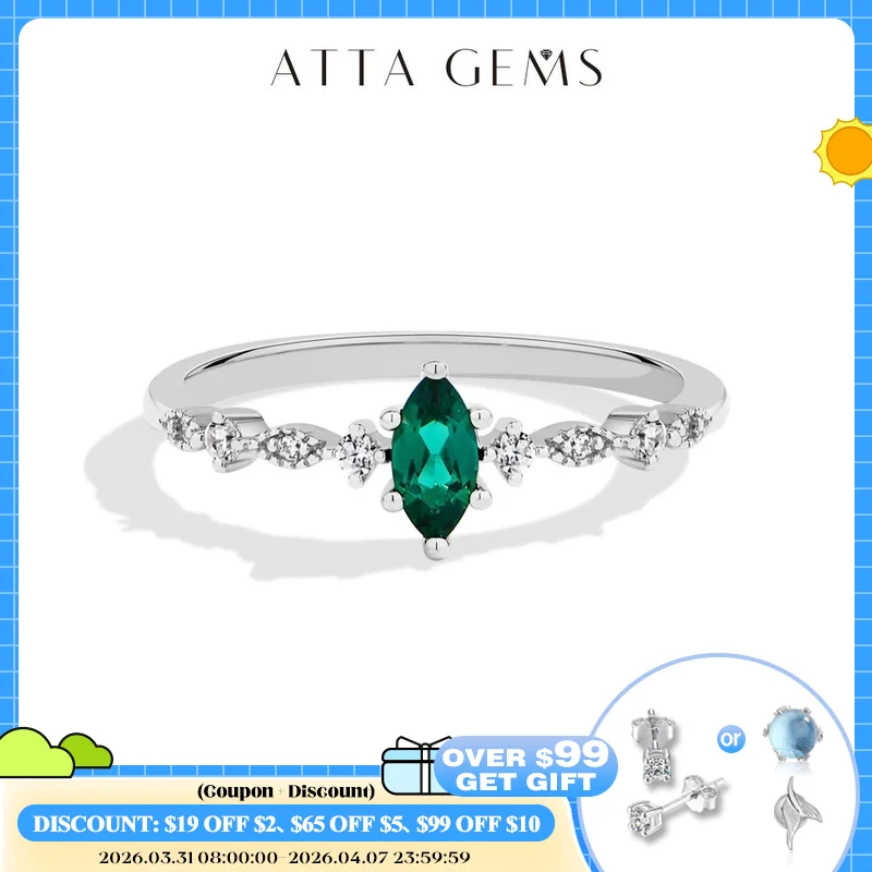 ATTAGEMS S925 Silver Stackable Zircon Ring Inlaid With 3*6mm Marquise Cut Lab Zambian Emerald ForWomen Daily Wear Trendy Jewelry
ATTAGEMS S925 Silver Stackable Zircon Ring Inlaid With 3*6mm Marquise Cut Lab Zambian Emerald ForWomen Daily Wear Trendy Jewelry