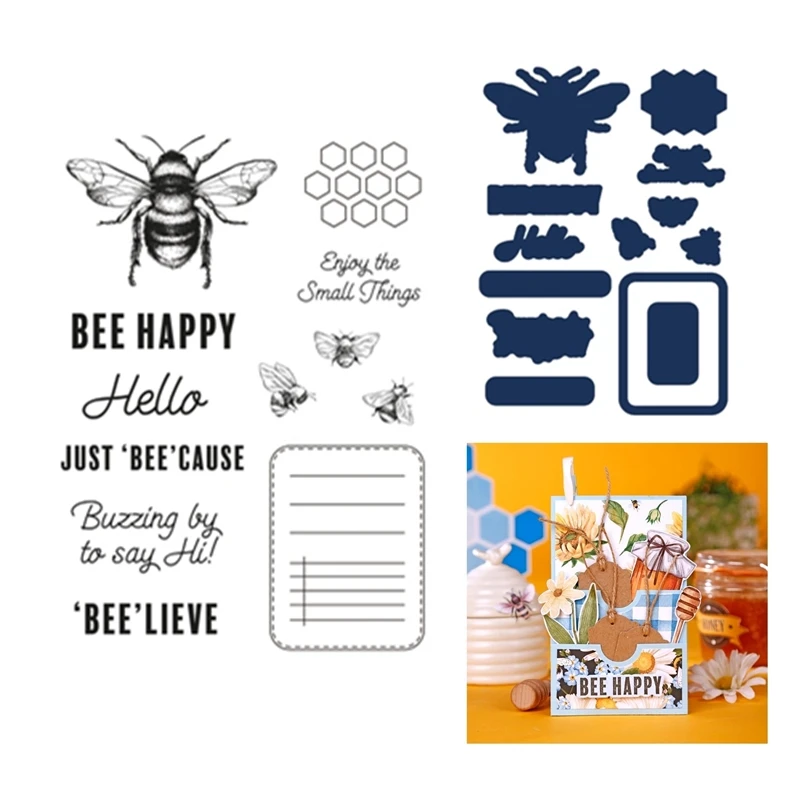 The Small Bee Garden Journal Die & Stamp Set Metal Cutting Dies for Scrapbooking Embossing Frame Card Craft Christmas
The Small Bee Garden Journal Die & Stamp Set Metal Cutting Dies for Scrapbooking Embossing Frame Card Craft Christmas