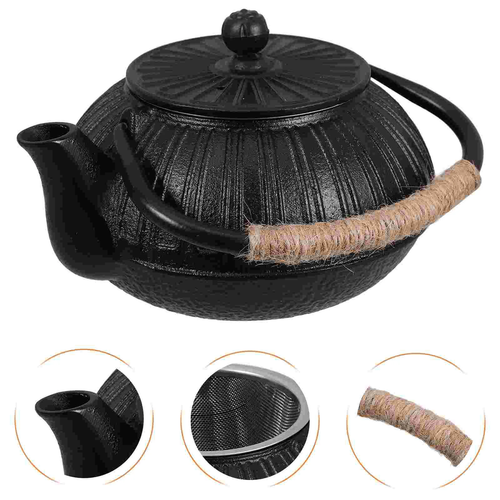 Glass Vertical Stripes Cast Iron Teapot Japanese Maker Chinese Flower Teapots with Infuser
Glass Vertical Stripes Cast Iron Teapot Japanese Maker Chinese Flower Teapots with Infuser