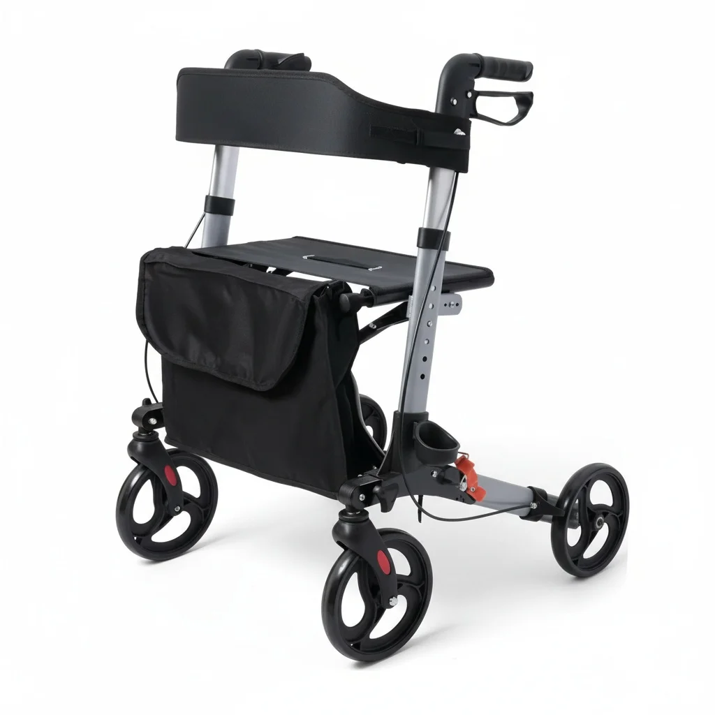 Foldable Rollator Walker, Aluminum Alloy 66x57cm Mobility Rollator with Seat, Upright Walking Aid, Elderly Rehabilitation
Foldable Rollator Walker, Aluminum Alloy 66x57cm Mobility Rollator with Seat, Upright Walking Aid, Elderly Rehabilitation