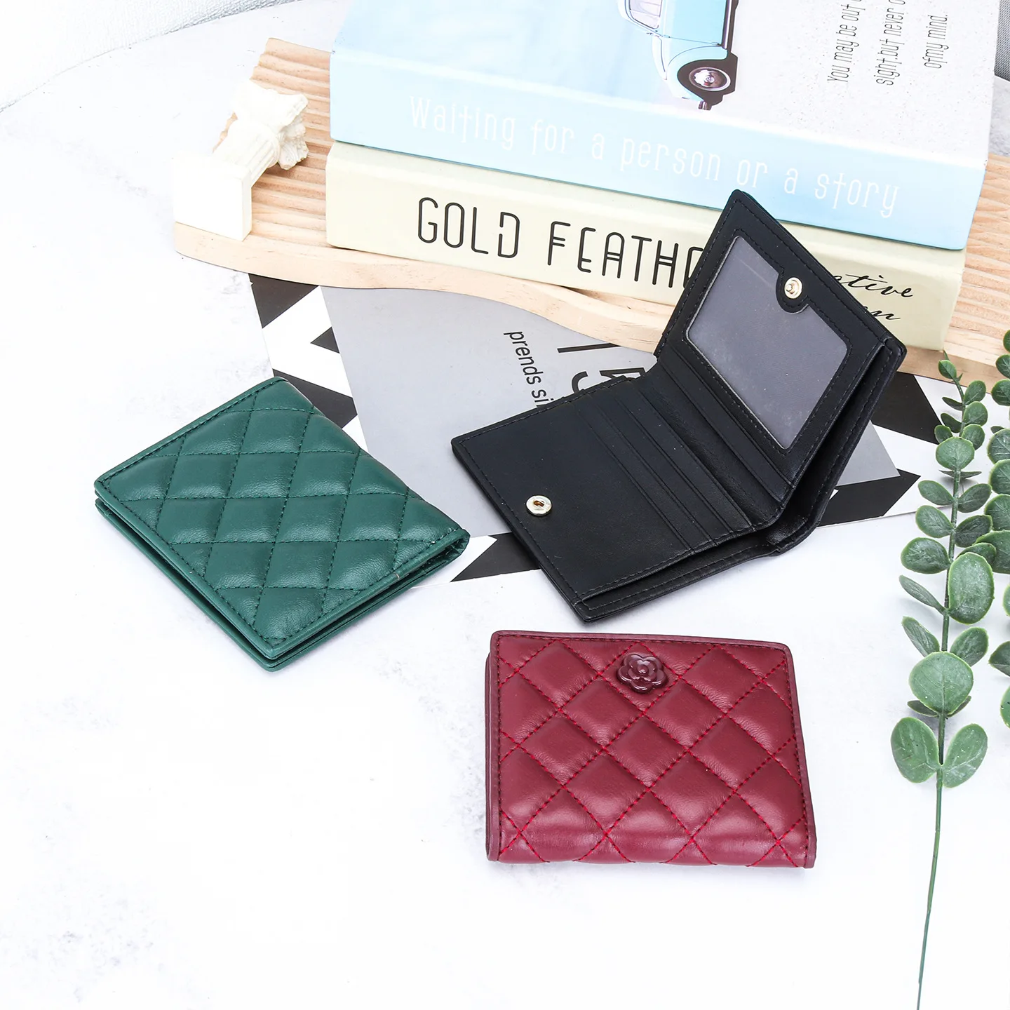 Quilted Lambskin Leather Bifold Wallet for Women, Ultra-Slim Small Compact Purse with ID Window Multi-Card Slots Short Wallet
Quilted Lambskin Leather Bifold Wallet for Women, Ultra-Slim Small Compact Purse with ID Window Multi-Card Slots Short Wallet