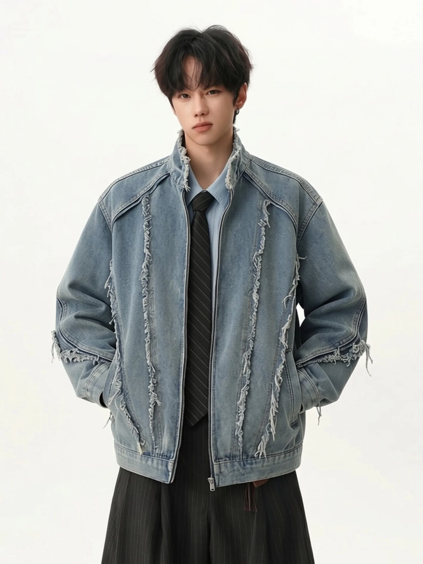 American Vintage Washed Denim Jacket Men's Retro High-End Feeling Cool Side Particularjeans Loose Fit Summer Jacket
American Vintage Washed Denim Jacket Men's Retro High-End Feeling Cool Side Particularjeans Loose Fit Summer Jacket
