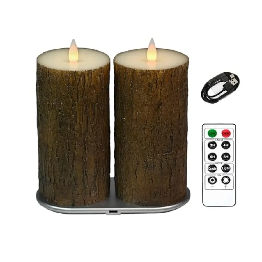 Rechargeable Flameless Pillar Candles with Remote and Timer, 3D Moving Flame Real Wax LED Candles, 6 Hours Charging for 480 Hou
Rechargeable Flameless Pillar Candles with Remote and Timer, 3D Moving Flame Real Wax LED Candles, 6 Hours Charging for 480 Hou
