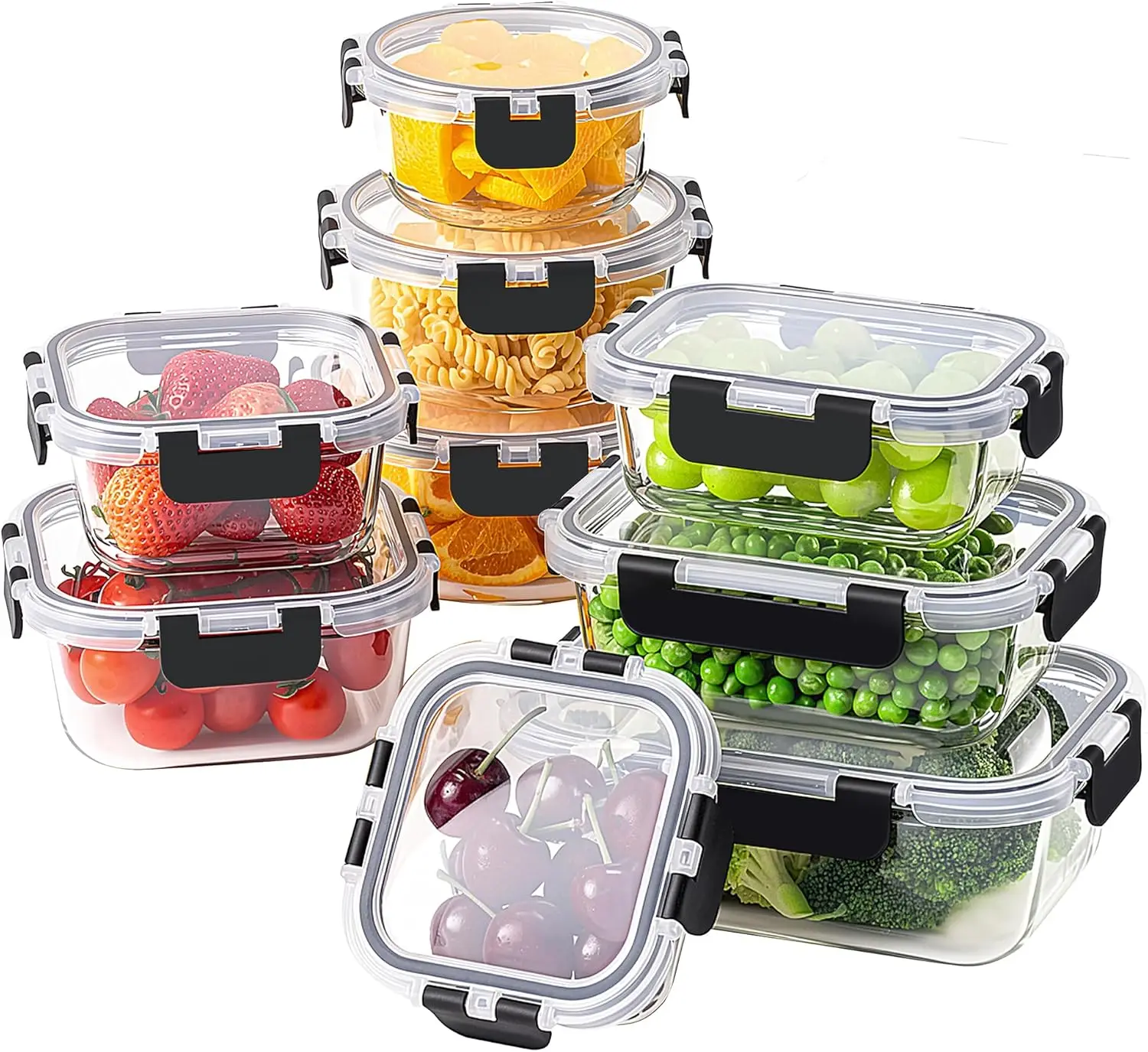 18-Piece Glass Food Storage Containers with Lids, Airtight Bento Boxes, Oven & Freezer Safe, BPA-Free
18-Piece Glass Food Storage Containers with Lids, Airtight Bento Boxes, Oven & Freezer Safe, BPA-Free