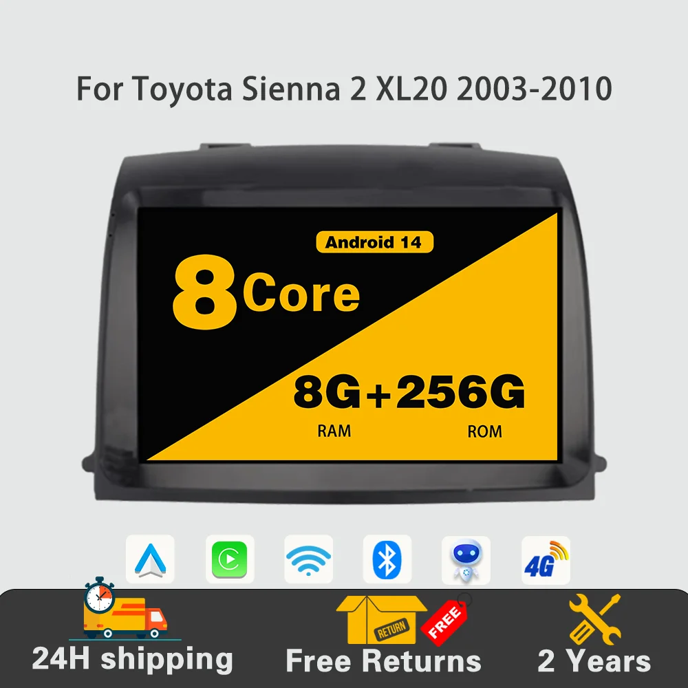 Android 14 Multimedia Navigator Players GPS Stereo Car Radio QLED ScreenFor Toyota Sienna 2 XL20 2003 - 2010 Carplay Head Unit
Android 14 Multimedia Navigator Players GPS Stereo Car Radio QLED ScreenFor Toyota Sienna 2 XL20 2003 - 2010 Carplay Head Unit