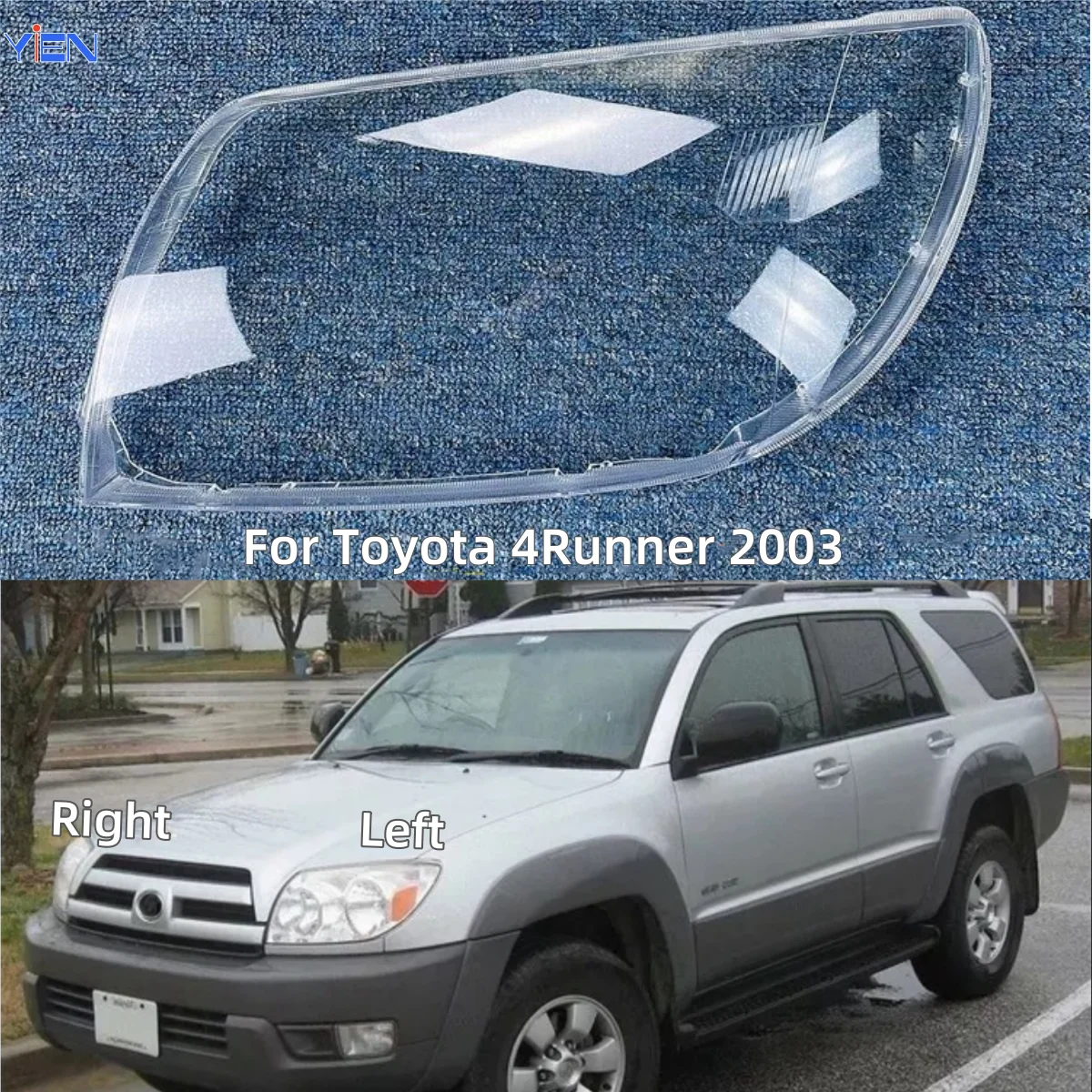 For Toyota 4Runner 2003 Articles Cars Glass Headlight It has good transparency and light transmission
For Toyota 4Runner 2003 Articles Cars Glass Headlight It has good transparency and light transmission