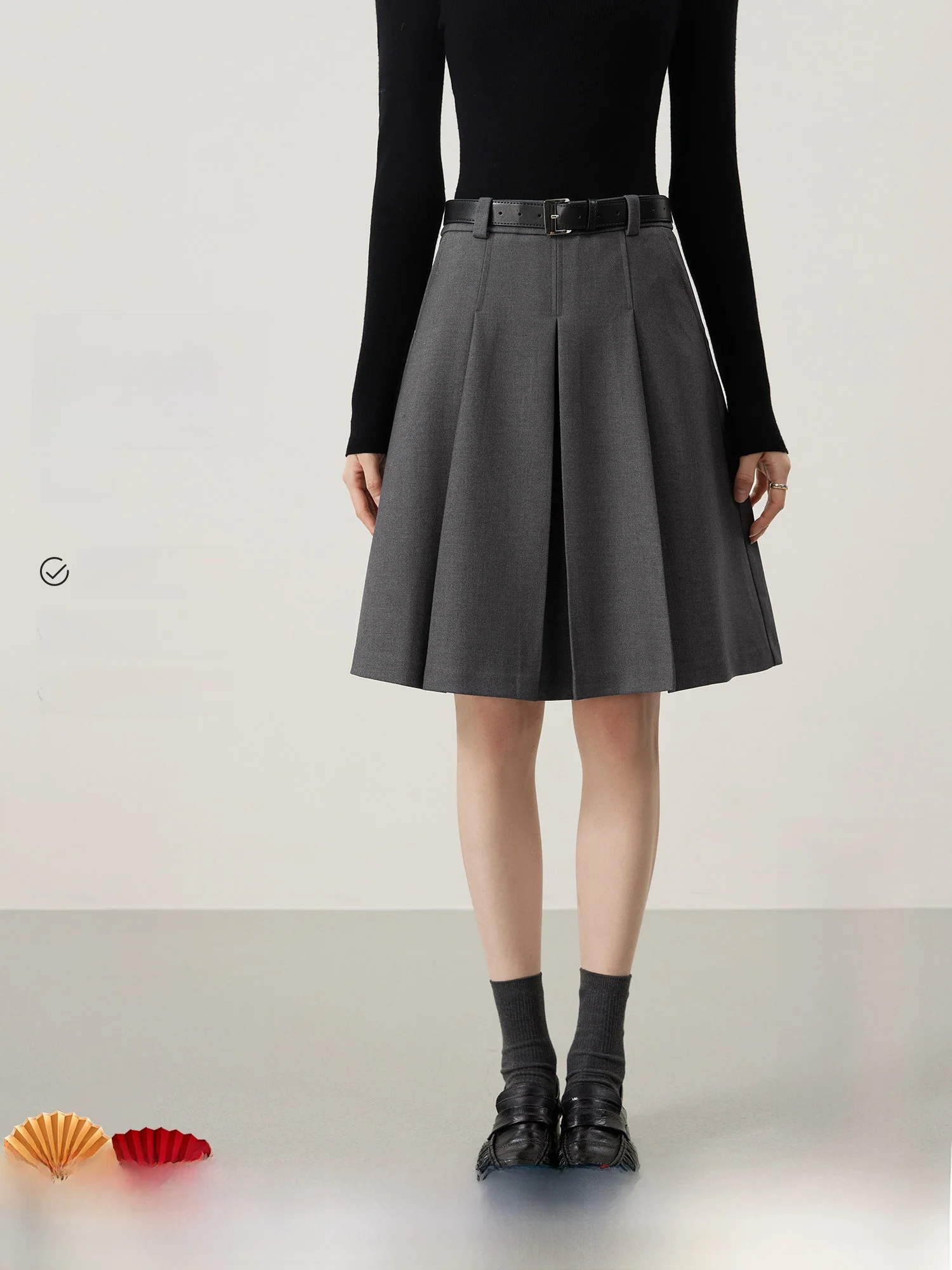 Ele ey Series Woolen Pleated Skirt Women's High Waist A-Line Skirt Anti-Wrinkle Daily Wear Polyester Blend
Ele ey Series Woolen Pleated Skirt Women's High Waist A-Line Skirt Anti-Wrinkle Daily Wear Polyester Blend