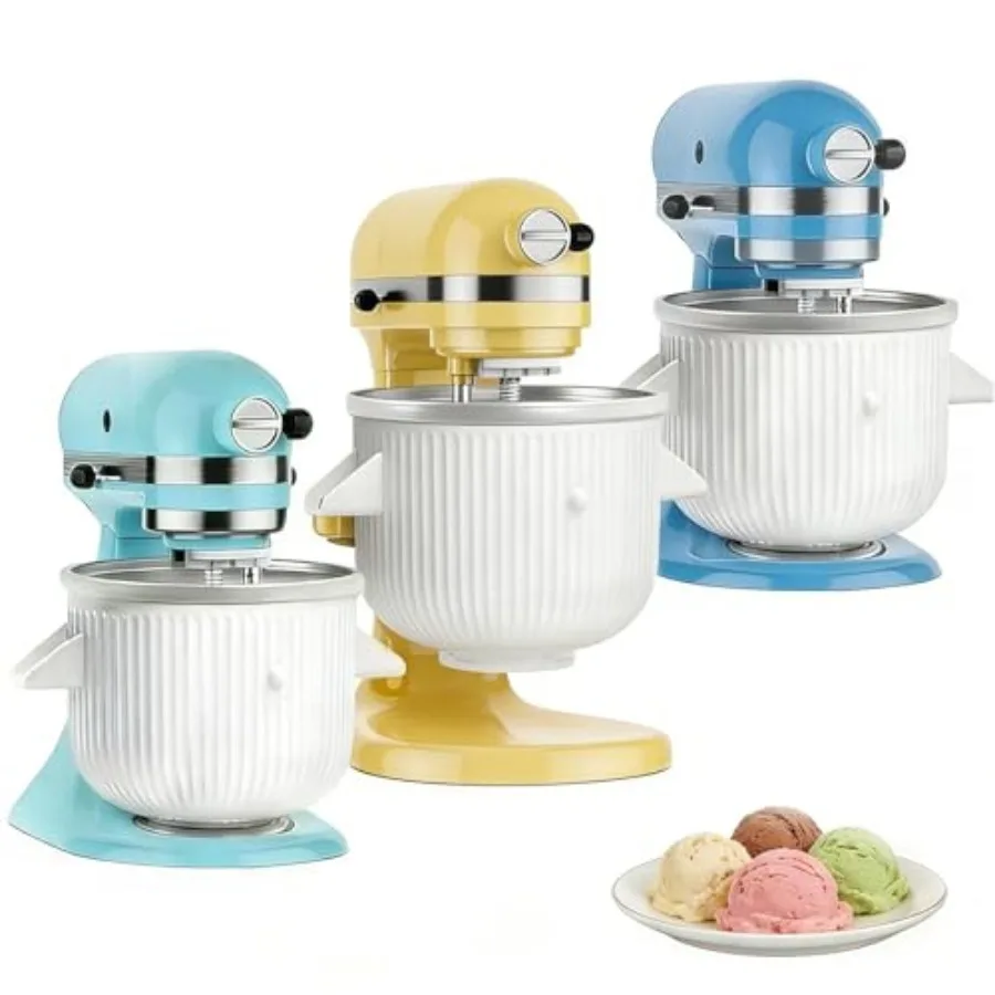Ice Cream Maker Attachment for KitchenAid 4.5/5QT and 6QT Mixers Frozen Ice Cream and Sorbet Gelato Maker for KitchenAid 2 Quar
Ice Cream Maker Attachment for KitchenAid 4.5/5QT and 6QT Mixers Frozen Ice Cream and Sorbet Gelato Maker for KitchenAid 2 Quar