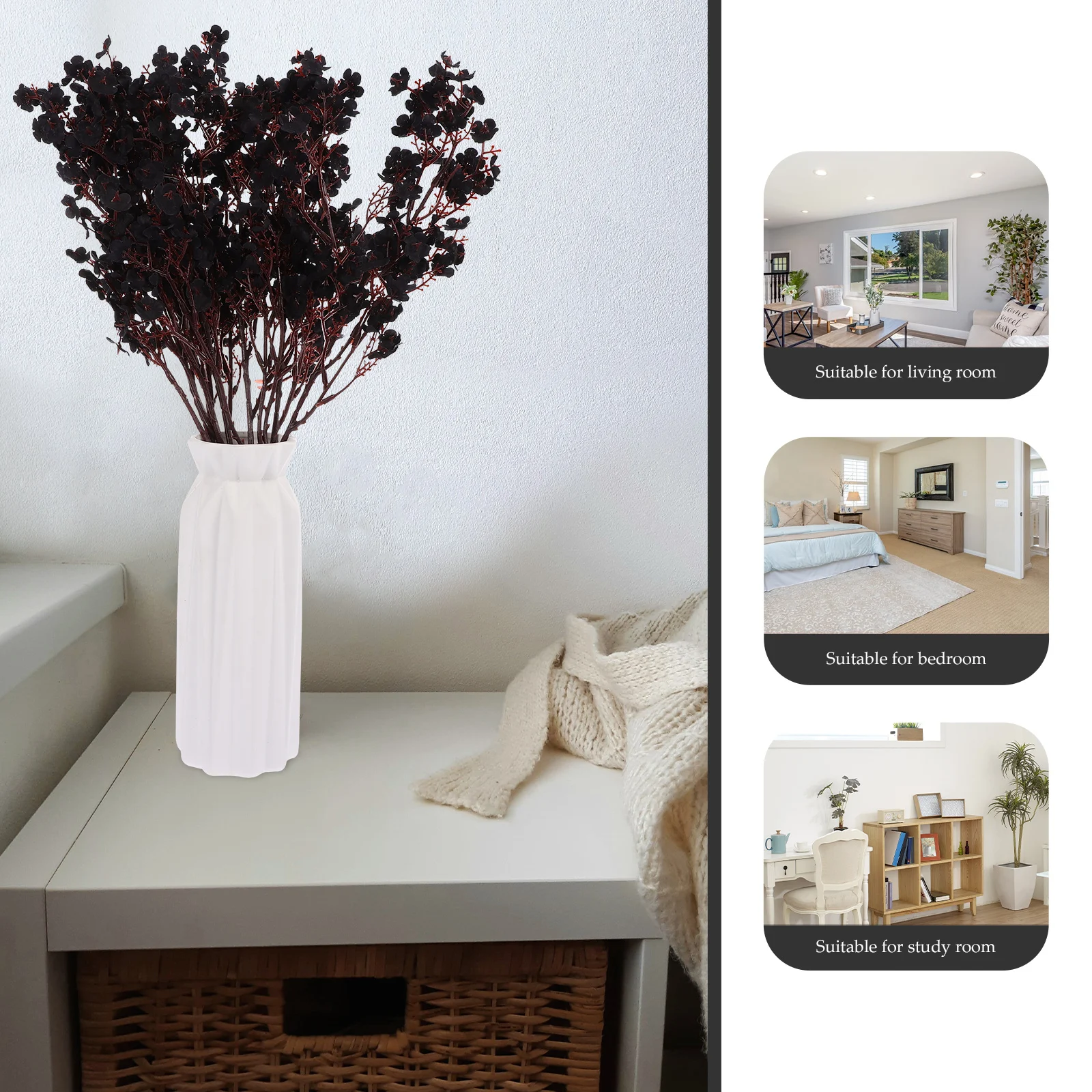 6pcs Artificial Flower Bouquet Black Silk Gypsophila Decorative Flowers Realistic Faux Bridesmaid Wedding Party
6pcs Artificial Flower Bouquet Black Silk Gypsophila Decorative Flowers Realistic Faux Bridesmaid Wedding Party