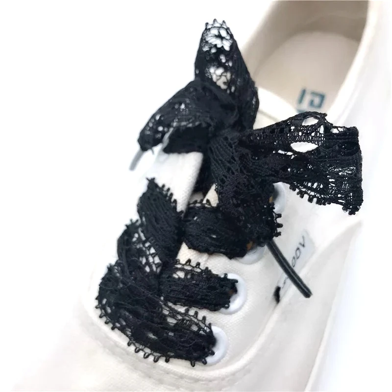 3CM Width Lace Shoelaces 80CM/100CM/120CM Length Leisure Shoes Woman Shoe Laces Fashion Black White Shoelace 1 Pair
3CM Width Lace Shoelaces 80CM/100CM/120CM Length Leisure Shoes Woman Shoe Laces Fashion Black White Shoelace 1 Pair