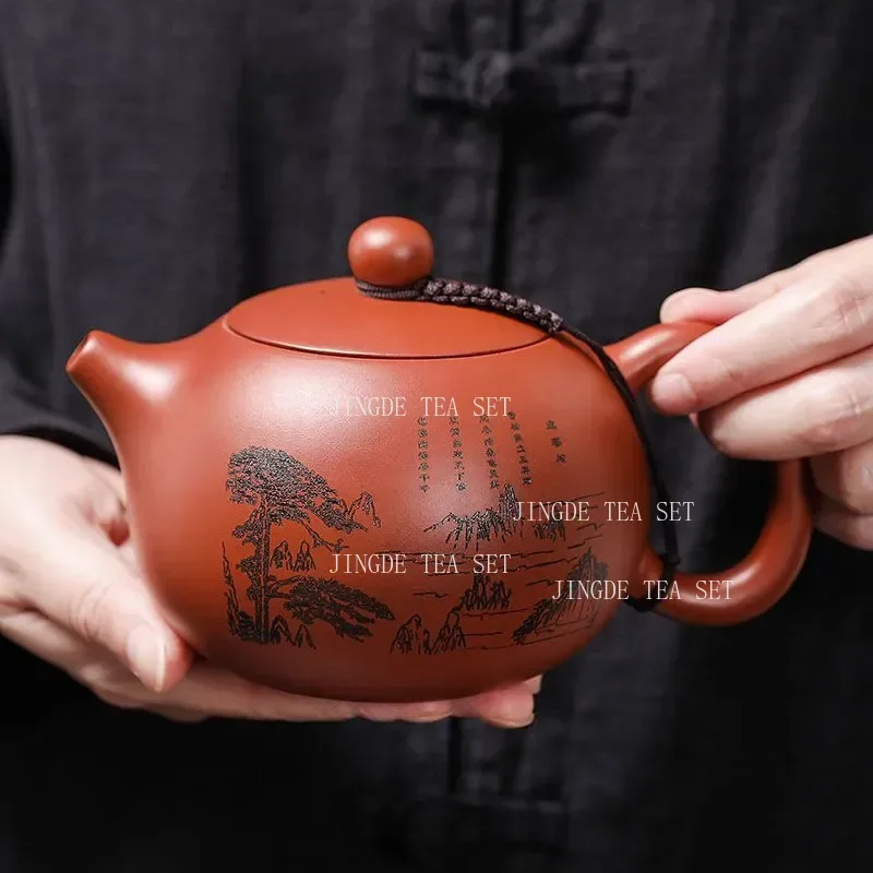 440ml Yixing Purple Clay Teapot Large Capacity Handmade Tea Pot Authentic Zisha Tea Set Kettle Chinese Tea Ceremony Gifts
440ml Yixing Purple Clay Teapot Large Capacity Handmade Tea Pot Authentic Zisha Tea Set Kettle Chinese Tea Ceremony Gifts