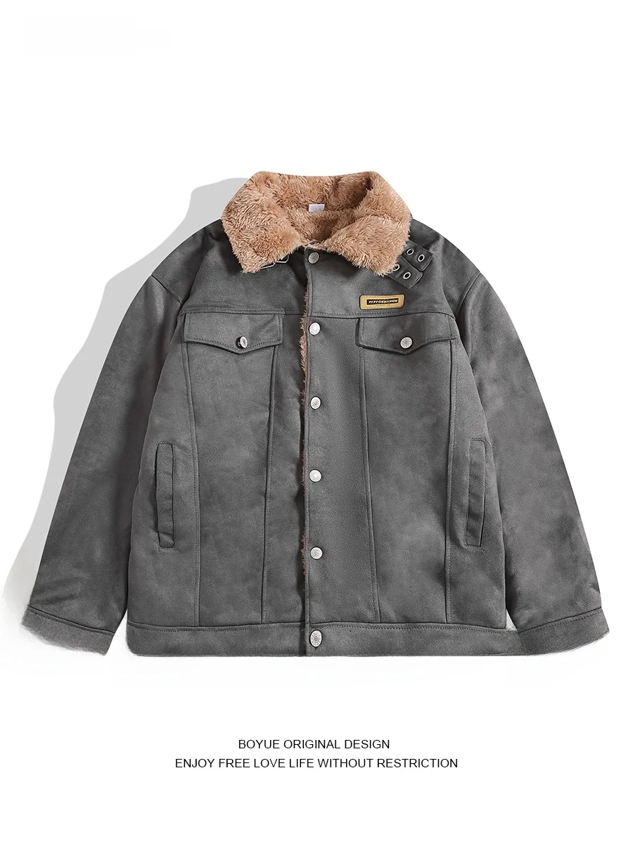 Boyue Men's Fce Lined Cotton Jaet Cool Haome Deer Skin Velvet Workwear Coat Thiened Warm Pure Color Button Sle
Boyue Men's Fce Lined Cotton Jaet Cool Haome Deer Skin Velvet Workwear Coat Thiened Warm Pure Color Button Sle