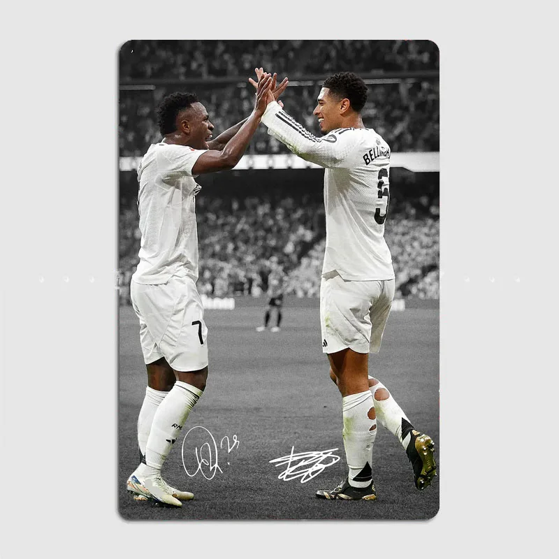 Vinicius Junior And Jude Bellingham Metal Poster Sign Football stadium Garage Club Vintage Bar Wall Room Decoration Home Decor
Vinicius Junior And Jude Bellingham Metal Poster Sign Football stadium Garage Club Vintage Bar Wall Room Decoration Home Decor