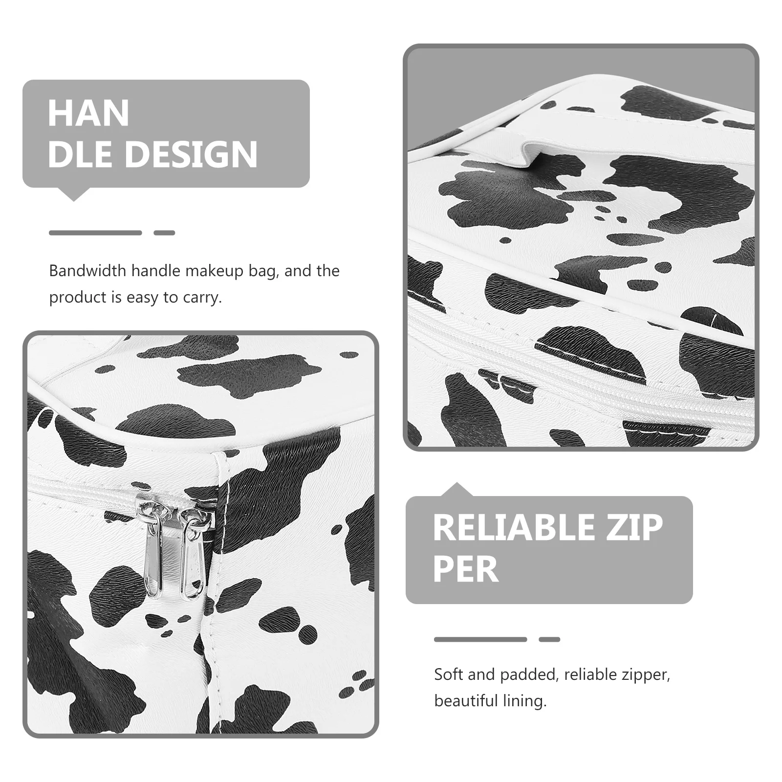 Bag Waterproof Cow Themed Large Capacity Black White Travel Toiletry Organizer Portable Makeup Pouch Handheld Travel
Bag Waterproof Cow Themed Large Capacity Black White Travel Toiletry Organizer Portable Makeup Pouch Handheld Travel