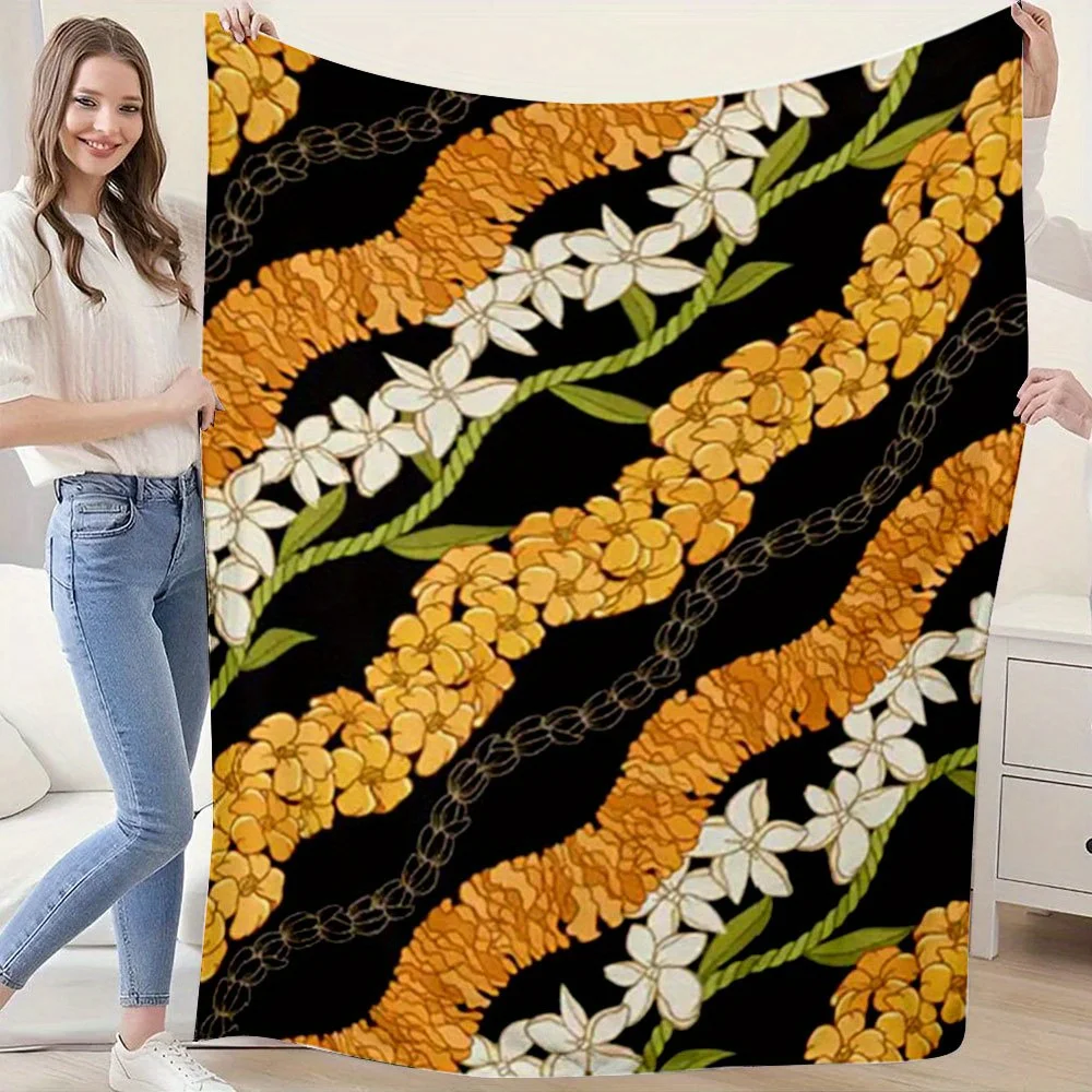 "Hawaiian Flower Lei Blanket, Tropical Floral Pattern Throw for Home Decor, Soft Fleece Material, Multiple Sizes Available"
"Hawaiian Flower Lei Blanket, Tropical Floral Pattern Throw for Home Decor, Soft Fleece Material, Multiple Sizes Available"