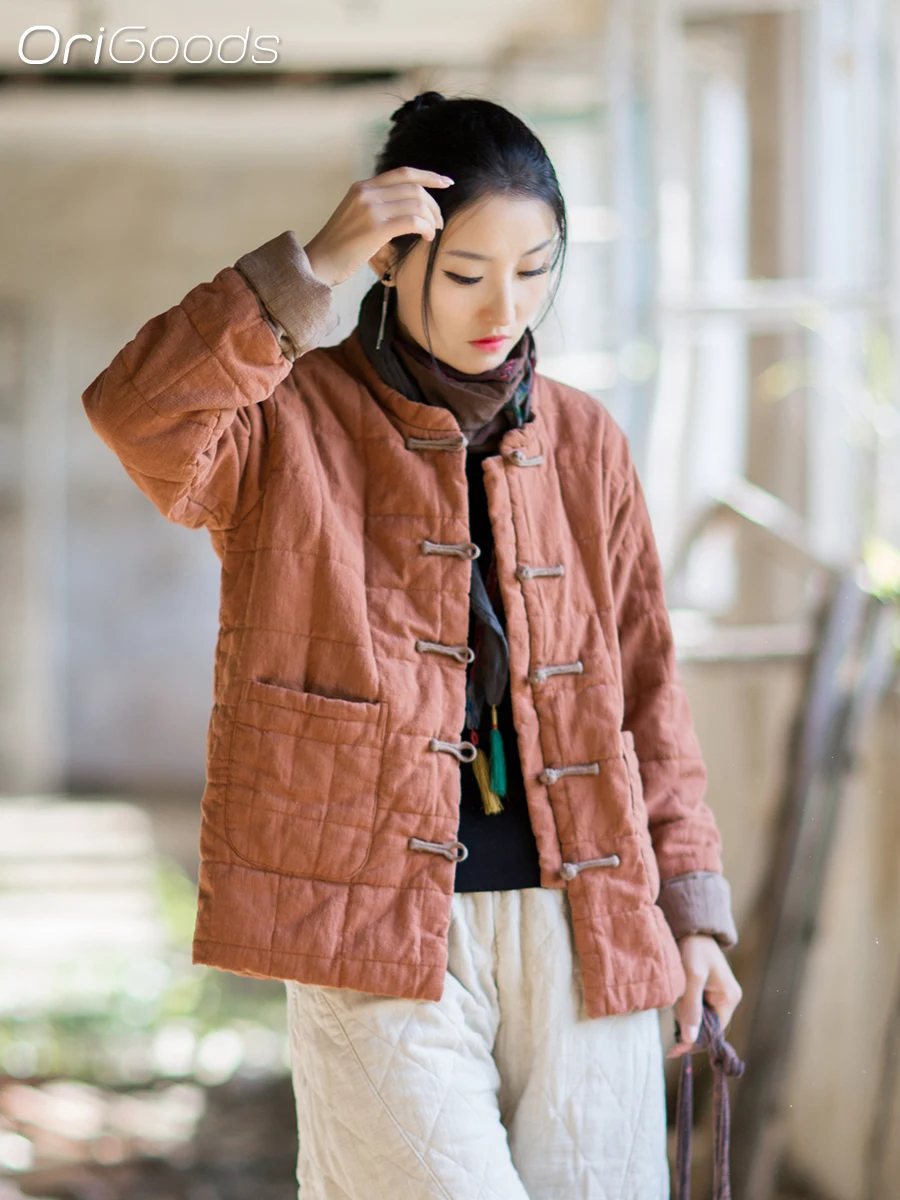 OriGoods Cotton Quilted Jacket Woman Thick Warm Padded Coat Winter Chinese Style Winter Clothes Outdoor Coat Outerwear B345
OriGoods Cotton Quilted Jacket Woman Thick Warm Padded Coat Winter Chinese Style Winter Clothes Outdoor Coat Outerwear B345