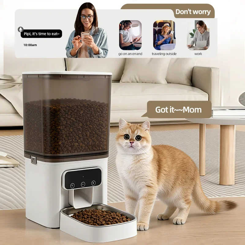 Automatic cat feeder with 4L Bluetooth, smart dog and cat feeder, cat food dispenser, pet feeder
Automatic cat feeder with 4L Bluetooth, smart dog and cat feeder, cat food dispenser, pet feeder