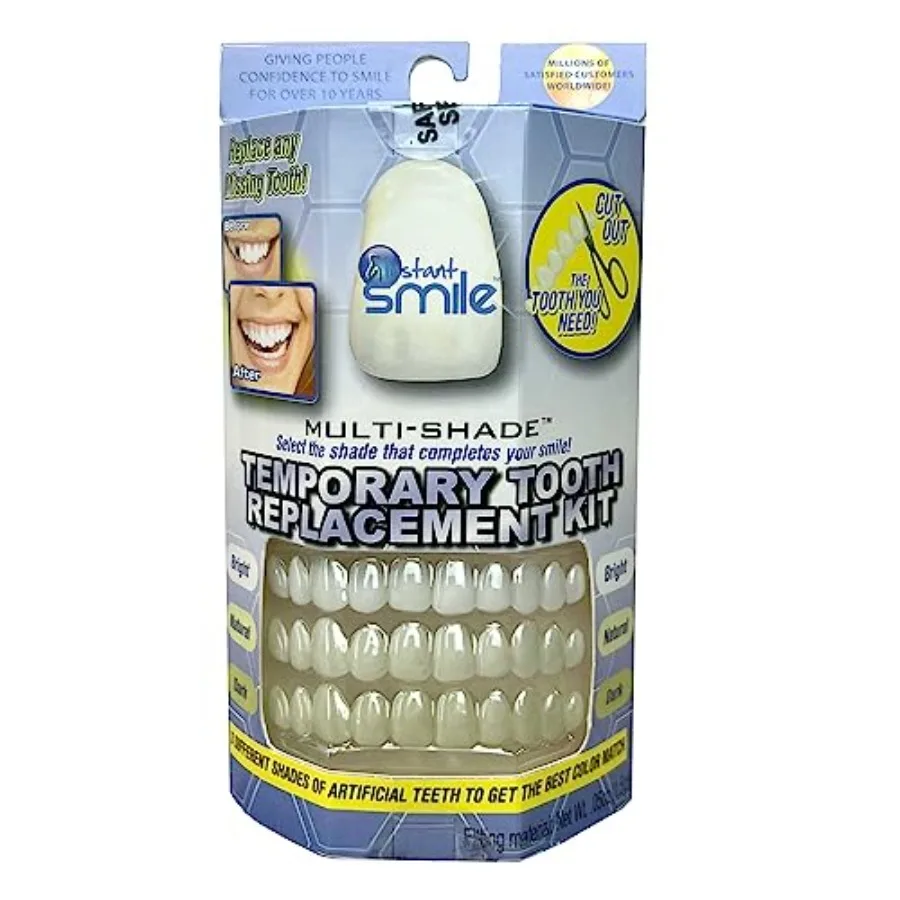 Instant Smile MULTISHADE Patented Temporary Tooth Repair Kit. A Realistic Looking Fix for a Missing or Broken Tooth.
Instant Smile MULTISHADE Patented Temporary Tooth Repair Kit. A Realistic Looking Fix for a Missing or Broken Tooth.