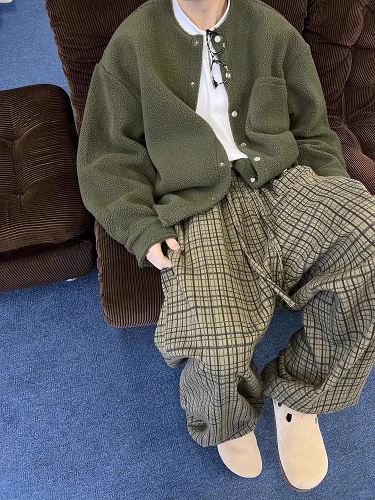 Retro Military een Plaid Dstring Lazy Sword Pants Men Loose Wide Leg Casual Pants Drapey Long Trousers Straight Leg Jeans
Retro Military een Plaid Dstring Lazy Sword Pants Men Loose Wide Leg Casual Pants Drapey Long Trousers Straight Leg Jeans