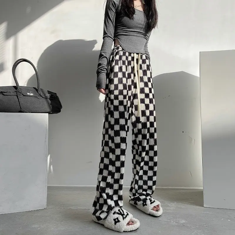 Ice Silk Thread Thin Checkered Wide Leg Pants Women's Loose Casual Black White Grid Pants Spring Summer New Style High Waist ...
Ice Silk Thread Thin Checkered Wide Leg Pants Women's Loose Casual Black White Grid Pants Spring Summer New Style High Waist ...