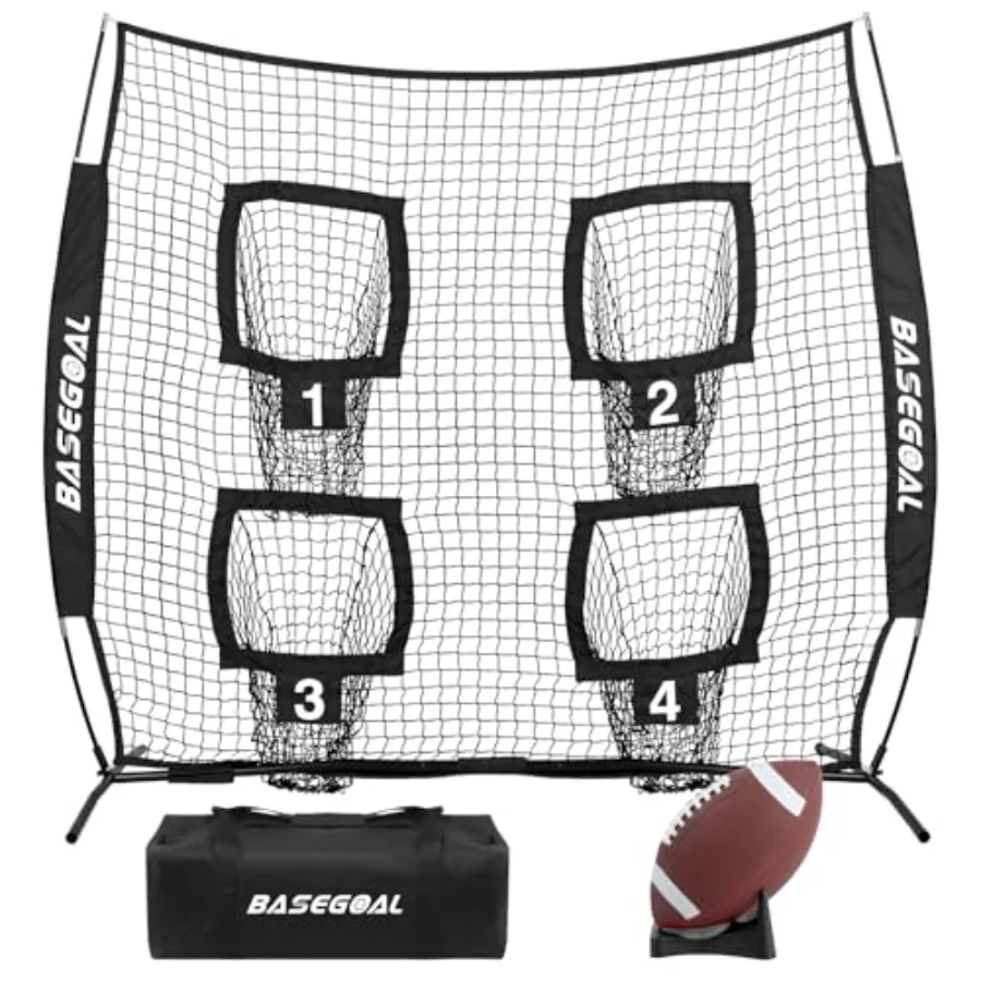 6x6 Feet Football Nets for ThrowingFootball Target Quarterback Training Equipment with 4 Target Pockets for Improving Football
6x6 Feet Football Nets for ThrowingFootball Target Quarterback Training Equipment with 4 Target Pockets for Improving Football