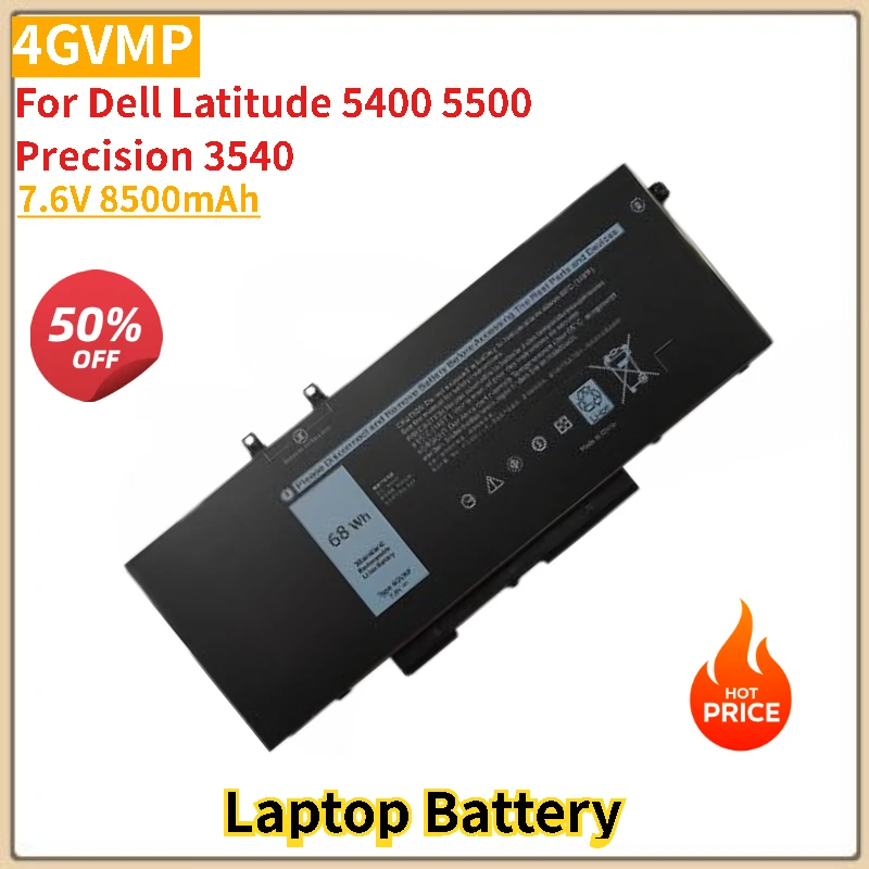 4GVMP Laptop Battery 7.6V 8500mAh For Dell Latitude 5400 5500 Precision 3540 Laptop Replacement Battery Brand-New High Quality
4GVMP Laptop Battery 7.6V 8500mAh For Dell Latitude 5400 5500 Precision 3540 Laptop Replacement Battery Brand-New High Quality