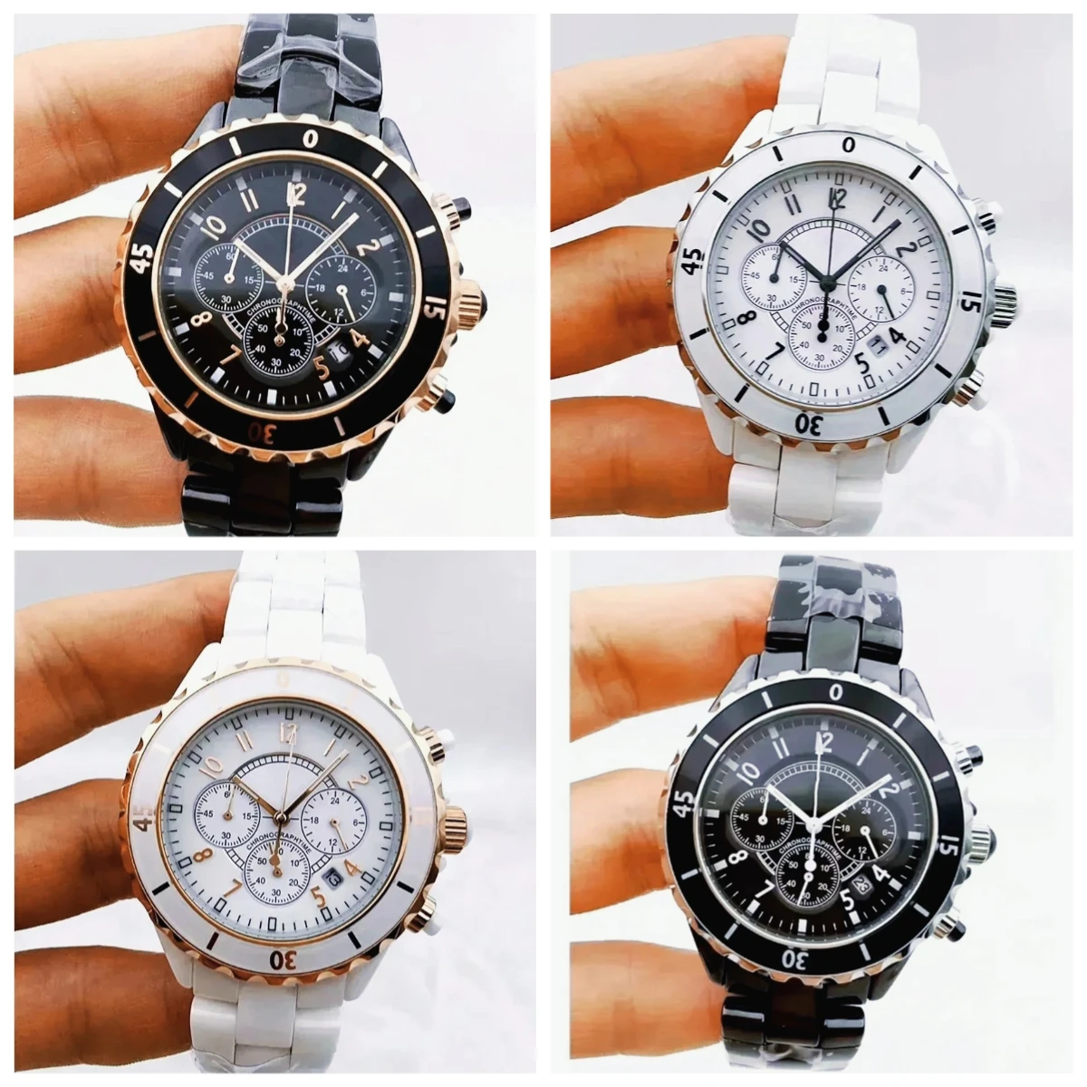 35mm 41mm Unisex Sport Quartz Chronograph Watches Elegant Black White Matching Rose Gold Metal Decoration Practical Calendar
35mm 41mm Unisex Sport Quartz Chronograph Watches Elegant Black White Matching Rose Gold Metal Decoration Practical Calendar