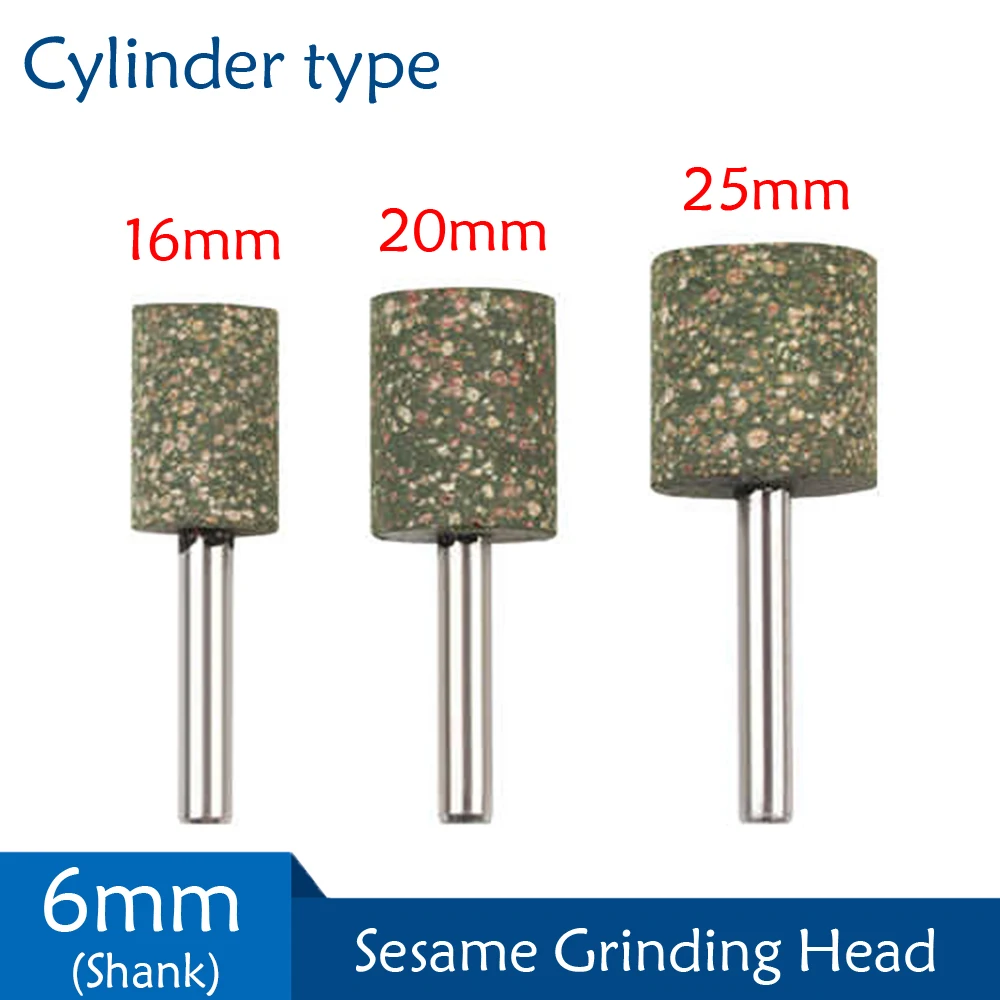 6mm Shank 16/20/25mm Sesame Mounted Rubber Grinding Wheel Buffing Cylinder Type For Polishing Burr Metal Wood Stone Rotary Tools
6mm Shank 16/20/25mm Sesame Mounted Rubber Grinding Wheel Buffing Cylinder Type For Polishing Burr Metal Wood Stone Rotary Tools