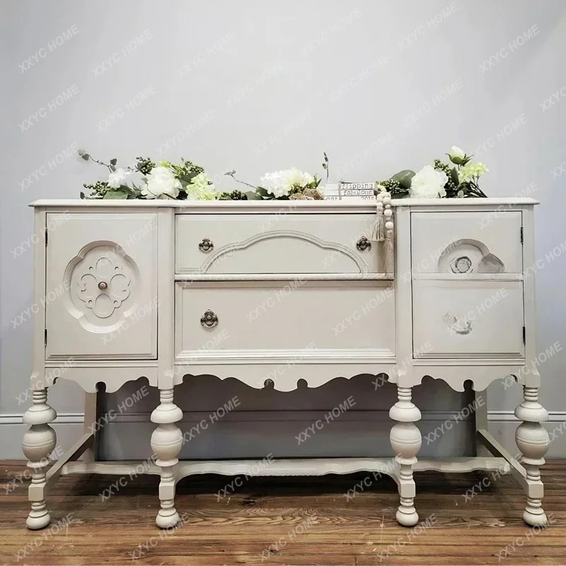 Solid Wood Entryway Cabinet Luxurious Palace Carved Vintage Sideboard Decorative Cabinet
Solid Wood Entryway Cabinet Luxurious Palace Carved Vintage Sideboard Decorative Cabinet
