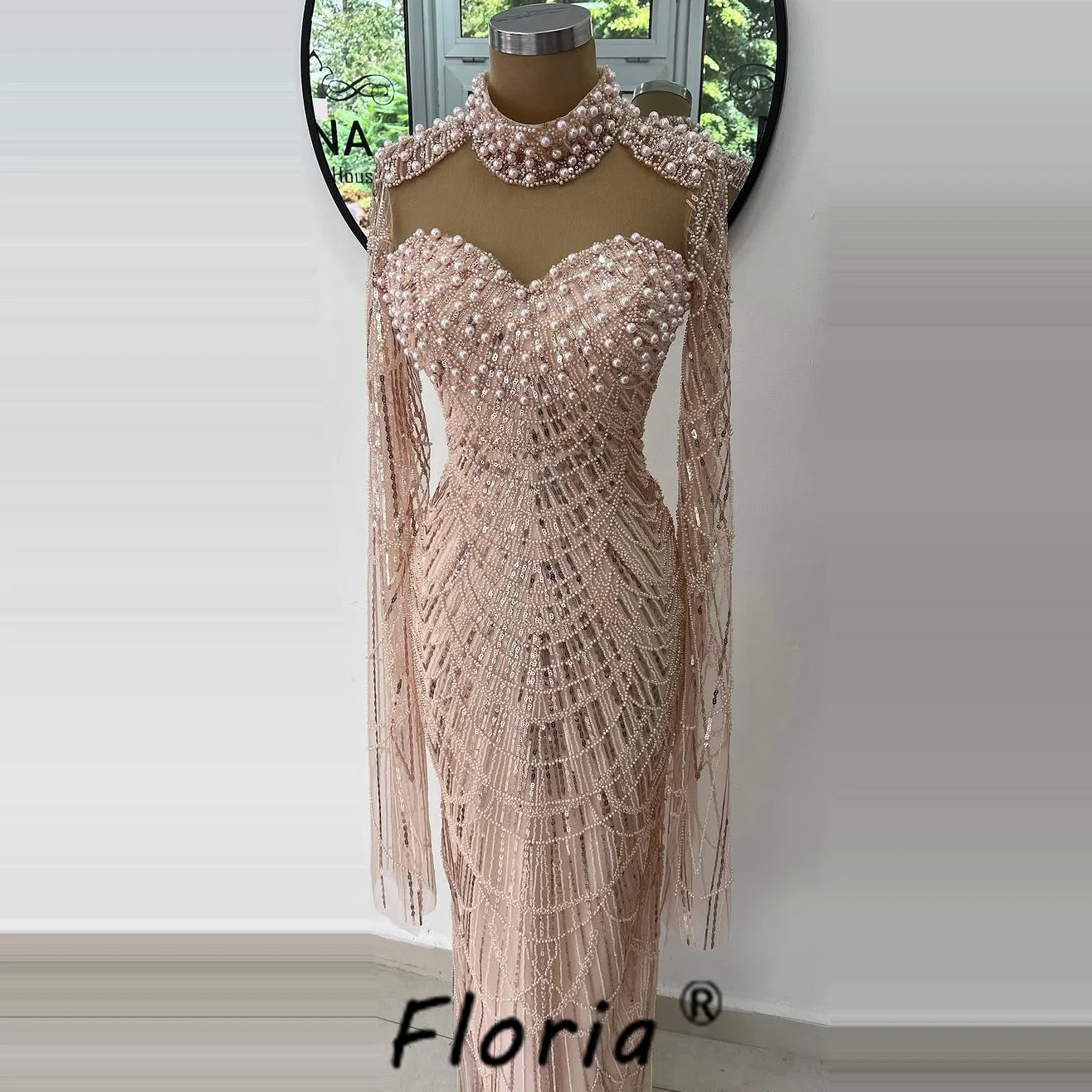 Luxury Rose Champagne Beads Mermaid Evening Dresses Pearls Special Occasion Gownm Prom Party Dress Vestido de Noche Customized
Luxury Rose Champagne Beads Mermaid Evening Dresses Pearls Special Occasion Gownm Prom Party Dress Vestido de Noche Customized
