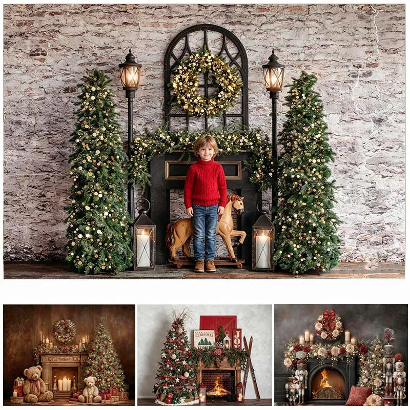 LS Retro Christmas Fireplace Room Photography Backdrop Xmas Tree Wreath Gift Window Background Winter Family Photo Studio
LS Retro Christmas Fireplace Room Photography Backdrop Xmas Tree Wreath Gift Window Background Winter Family Photo Studio