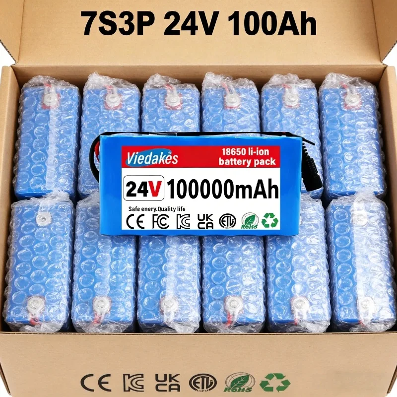 Reliable 7S3P 24V 100Ah 18650 High Capacity Battery Pack Long Cycle Life for Wheelchair Solar Energy Storage Camping Car
Reliable 7S3P 24V 100Ah 18650 High Capacity Battery Pack Long Cycle Life for Wheelchair Solar Energy Storage Camping Car