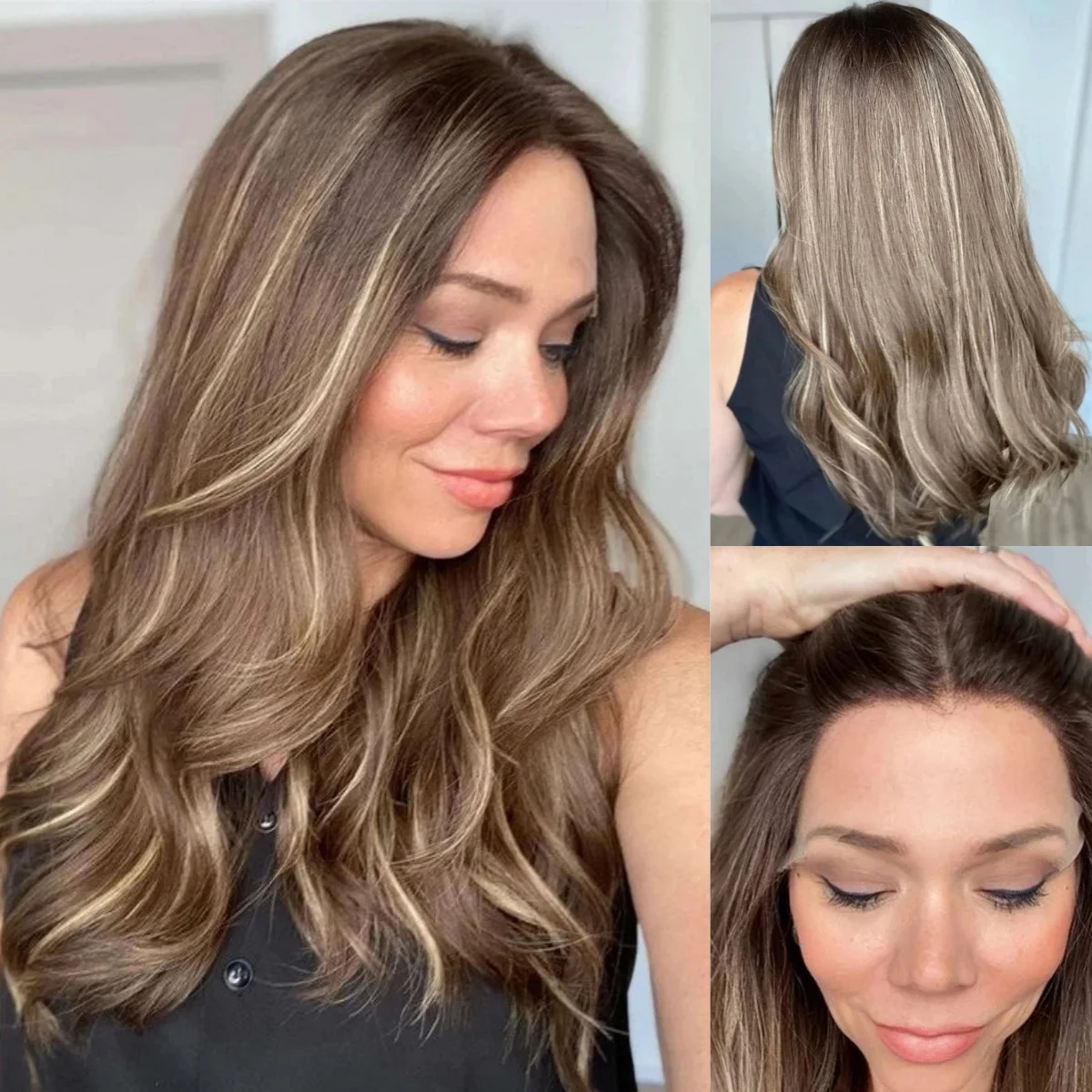 Body Wave Premium Syntheic Hair Lace Top Wig Ombre Caramel Brown Highlights HD Lace Front Wig for Women Realistic Middle Parting
Body Wave Premium Syntheic Hair Lace Top Wig Ombre Caramel Brown Highlights HD Lace Front Wig for Women Realistic Middle Parting