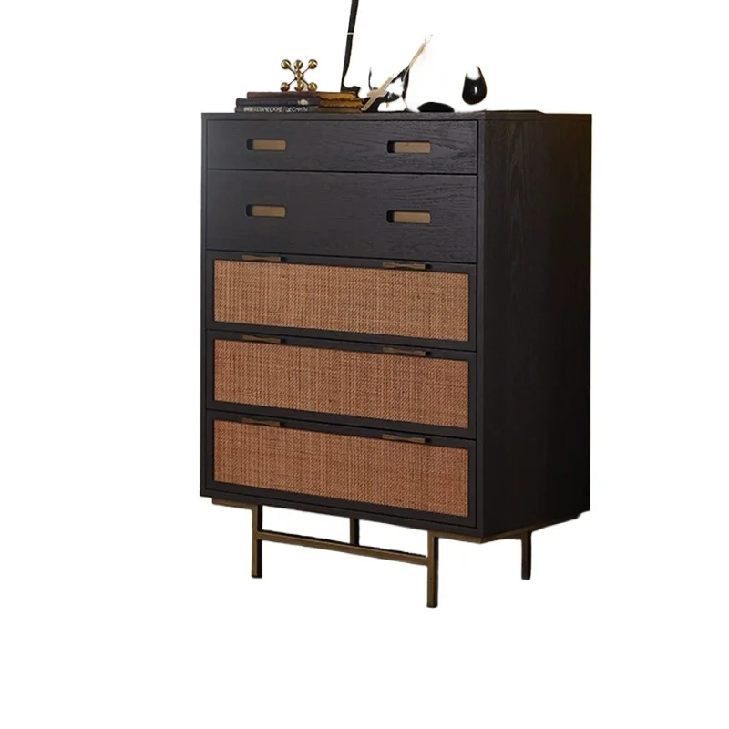 Modern simple medieval retro old wabi wind solid wood birch rattan chest of drawers
Modern simple medieval retro old wabi wind solid wood birch rattan chest of drawers