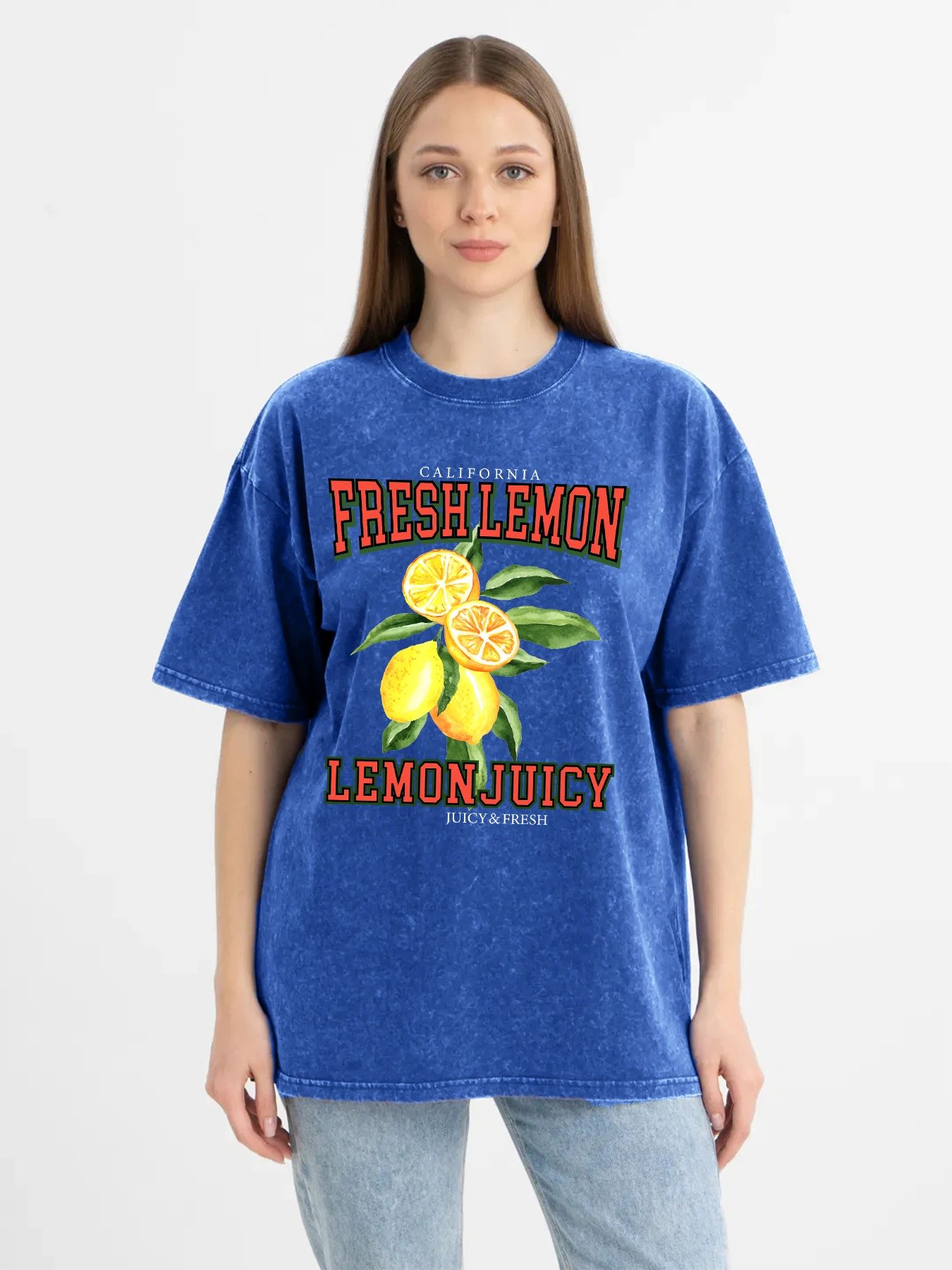 Fresh Lemon Juicy Design Retro Female Washed T-Shirts Summer New Short Sleeve Cotton Breathable Snow Wash Top Trendy Unisex Tee
Fresh Lemon Juicy Design Retro Female Washed T-Shirts Summer New Short Sleeve Cotton Breathable Snow Wash Top Trendy Unisex Tee